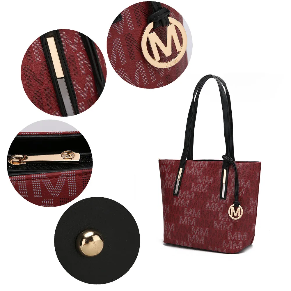 3PC Aylet M Tote with Mini Bag and Wristlet Pouch