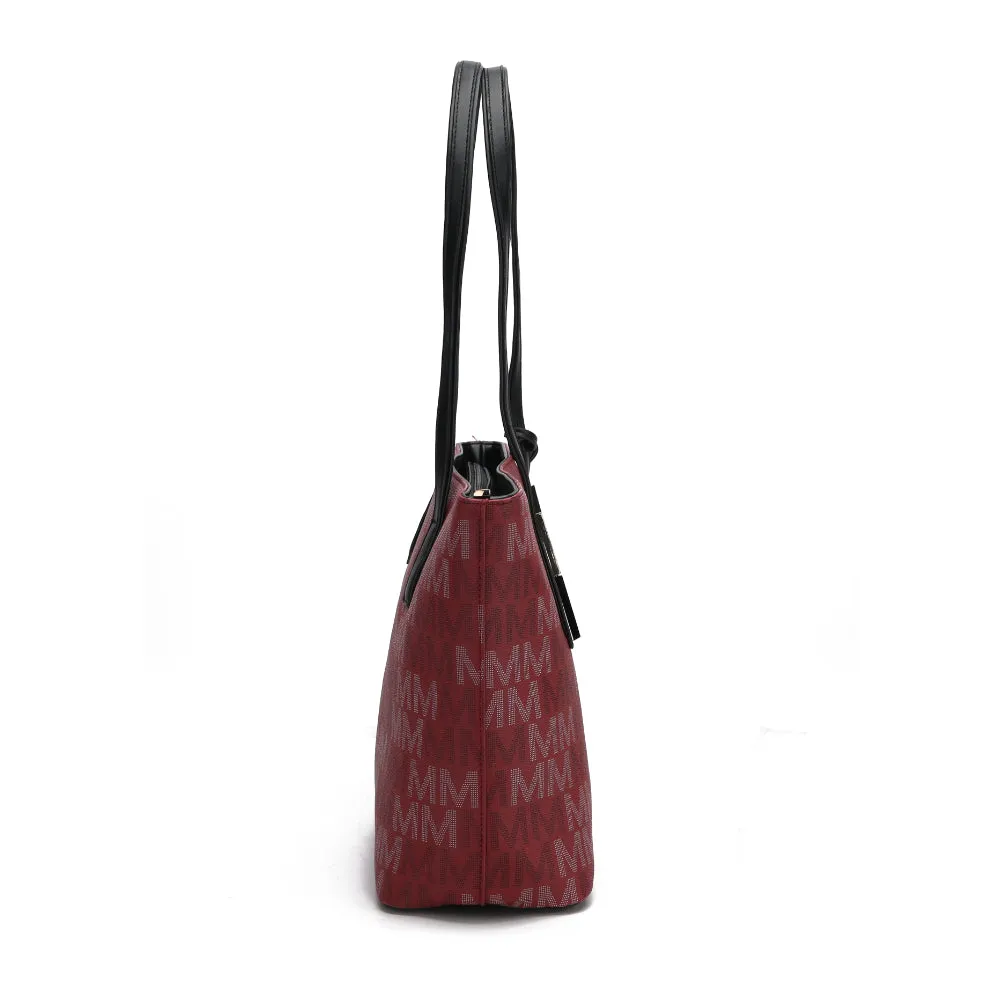 3PC Aylet M Tote with Mini Bag and Wristlet Pouch