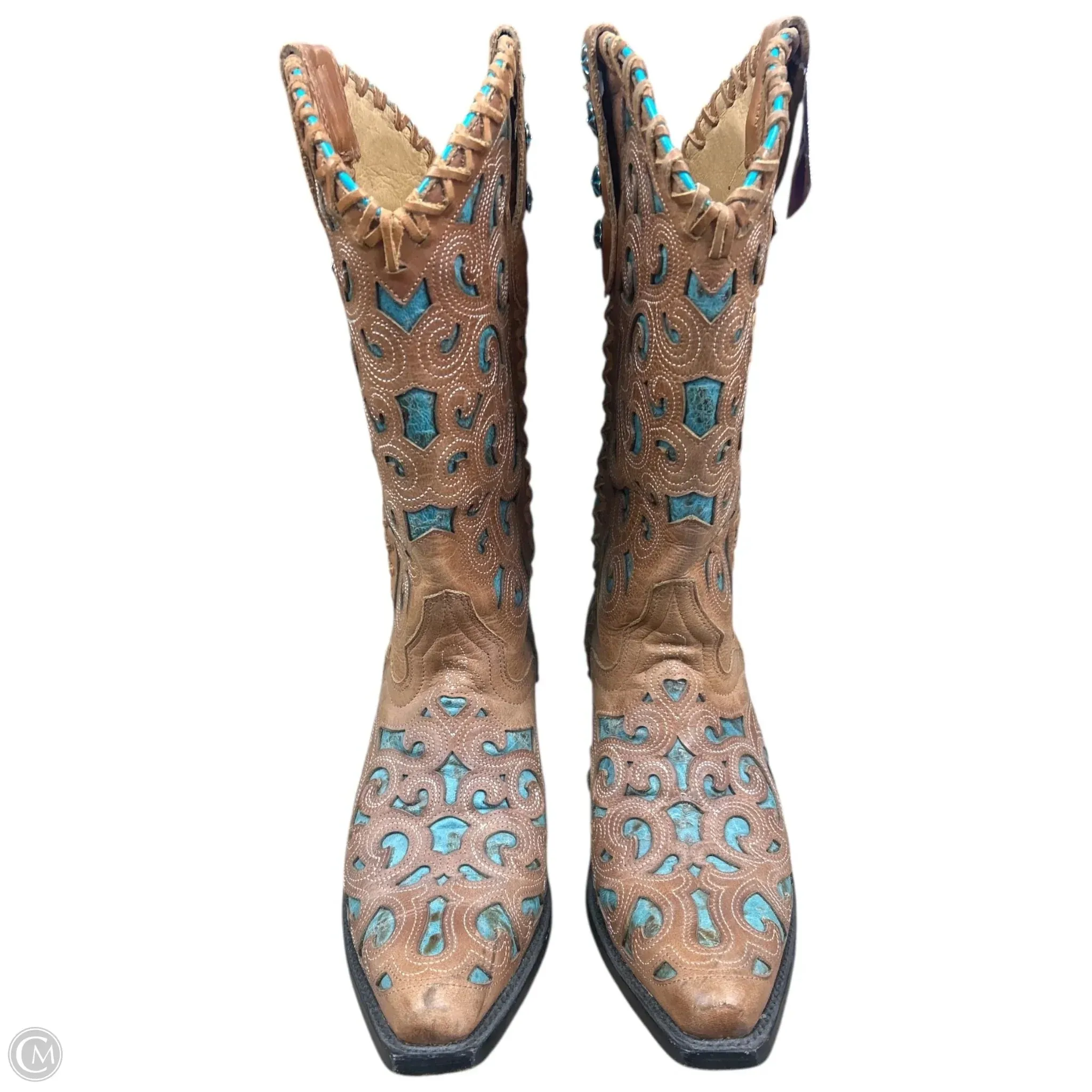 Boots Western By Cma In Blue & Brown, Size: 6.5