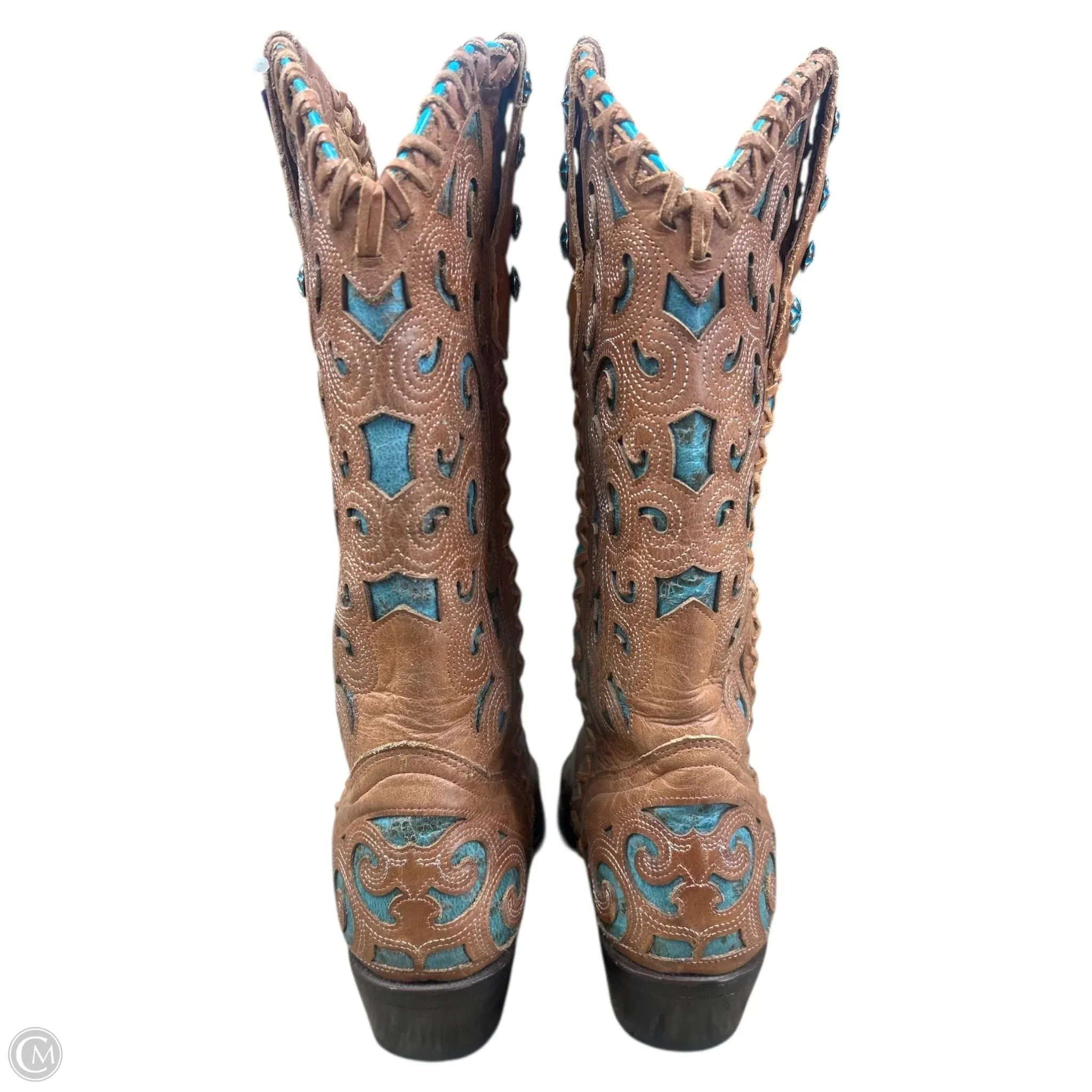 Boots Western By Cma In Blue & Brown, Size: 6.5