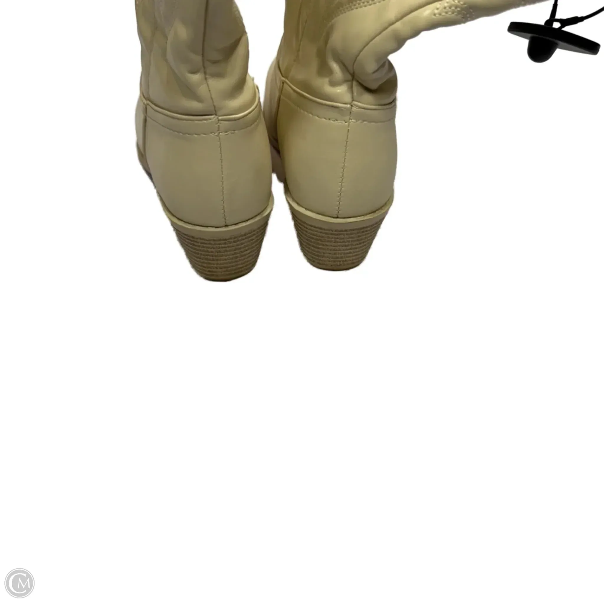Boots Western By Forever In Cream, Size: 7.5