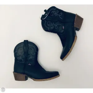 Boots Western By Justin In Black, Size: 7