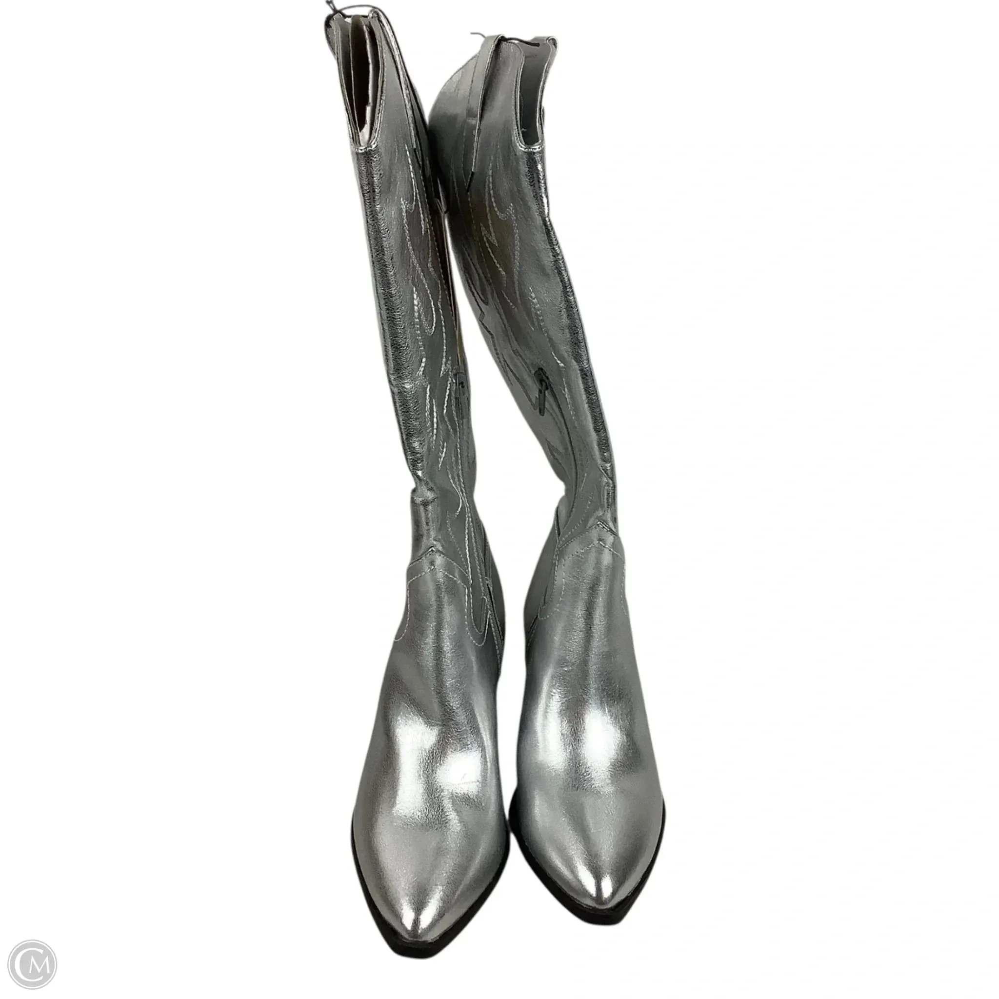 Boots Western By Madden Nyc In Silver, Size: 8.5