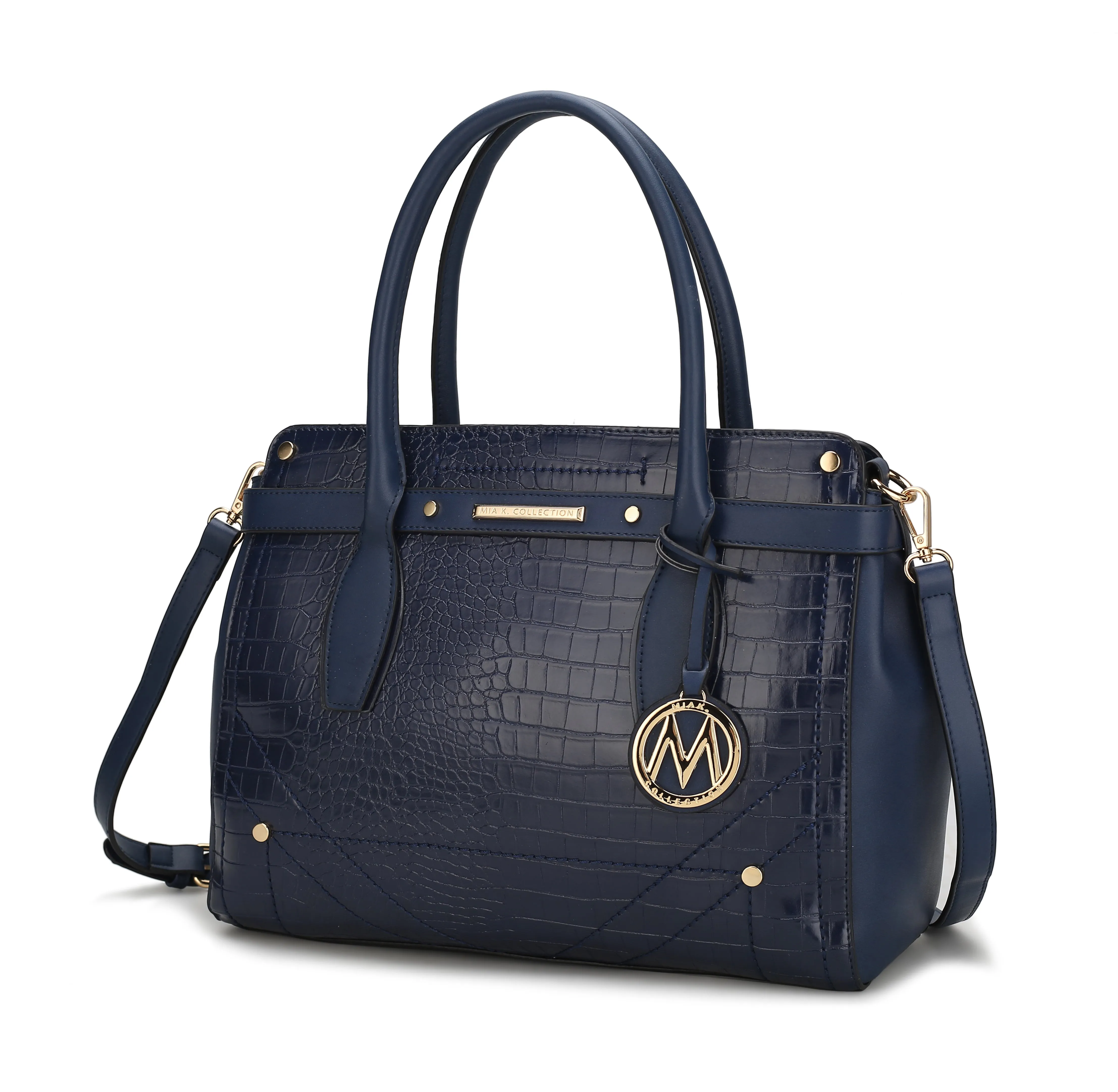 Catarina Vegan Crocodile Leather Satchel Handbag