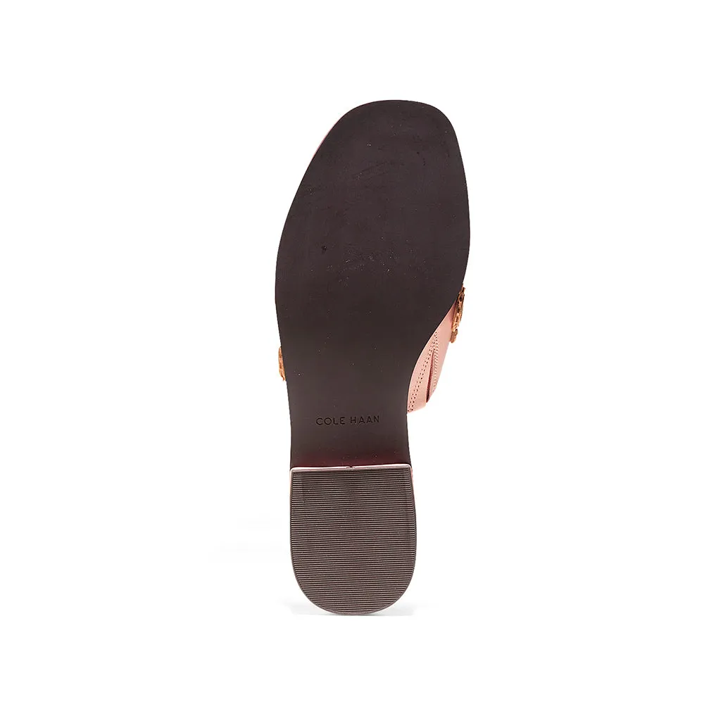 Cole Haan Carly Floral Sandal Coral Almond Leather Size 9.5