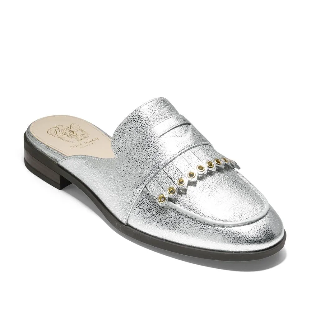 Cole Haan Pinch Stitchlite Slide Silver Cracklesize 8.5