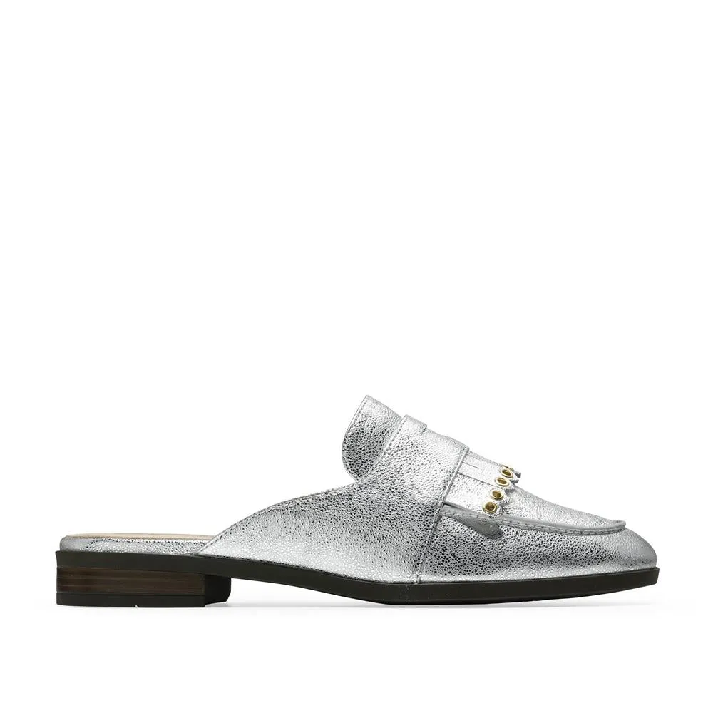 Cole Haan Pinch Stitchlite Slide Silver Cracklesize 8.5