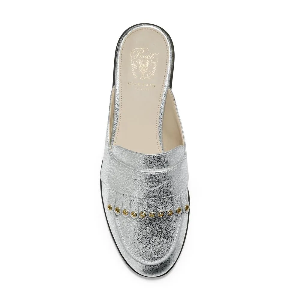Cole Haan Pinch Stitchlite Slide Silver Cracklesize 8.5