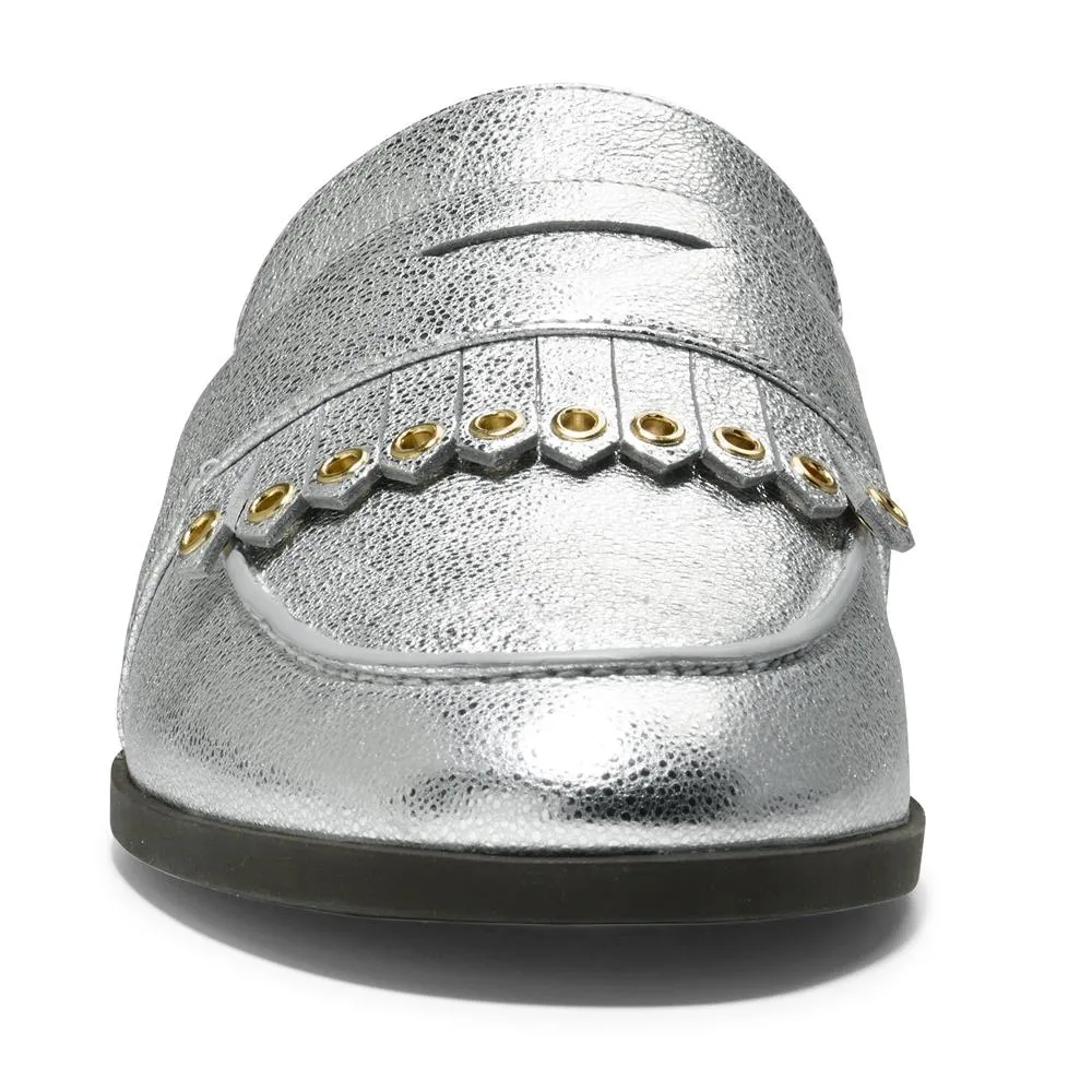 Cole Haan Pinch Stitchlite Slide Silver Cracklesize 8.5