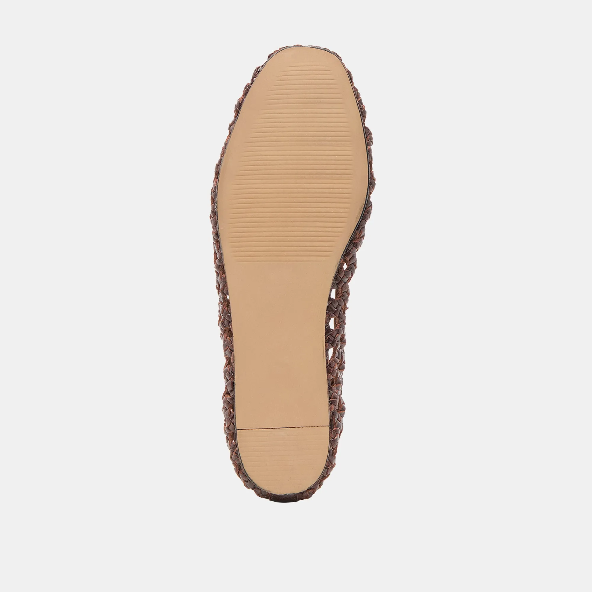 EDDA BALLET FLATS BROWN WOVEN LEATHER Dolce Vita
