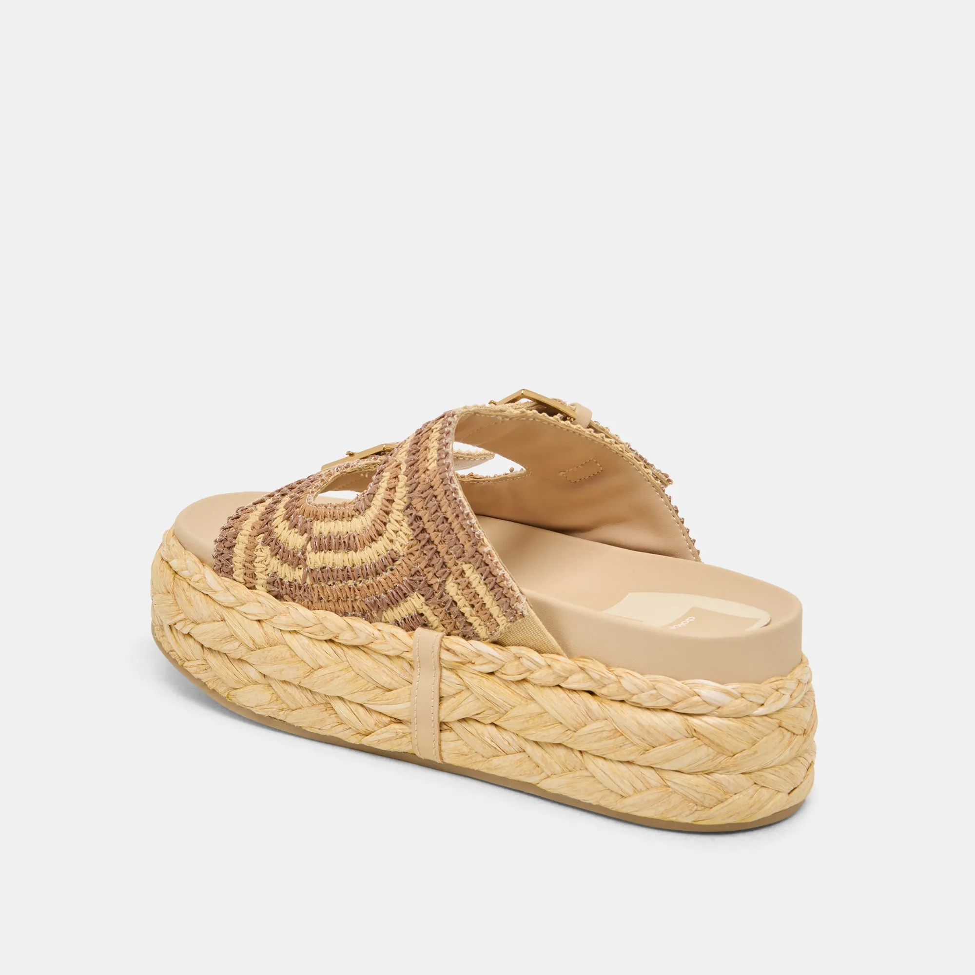 FALYN SANDALS BROWN NATURAL WOVEN RAFFIA Dolce Vita