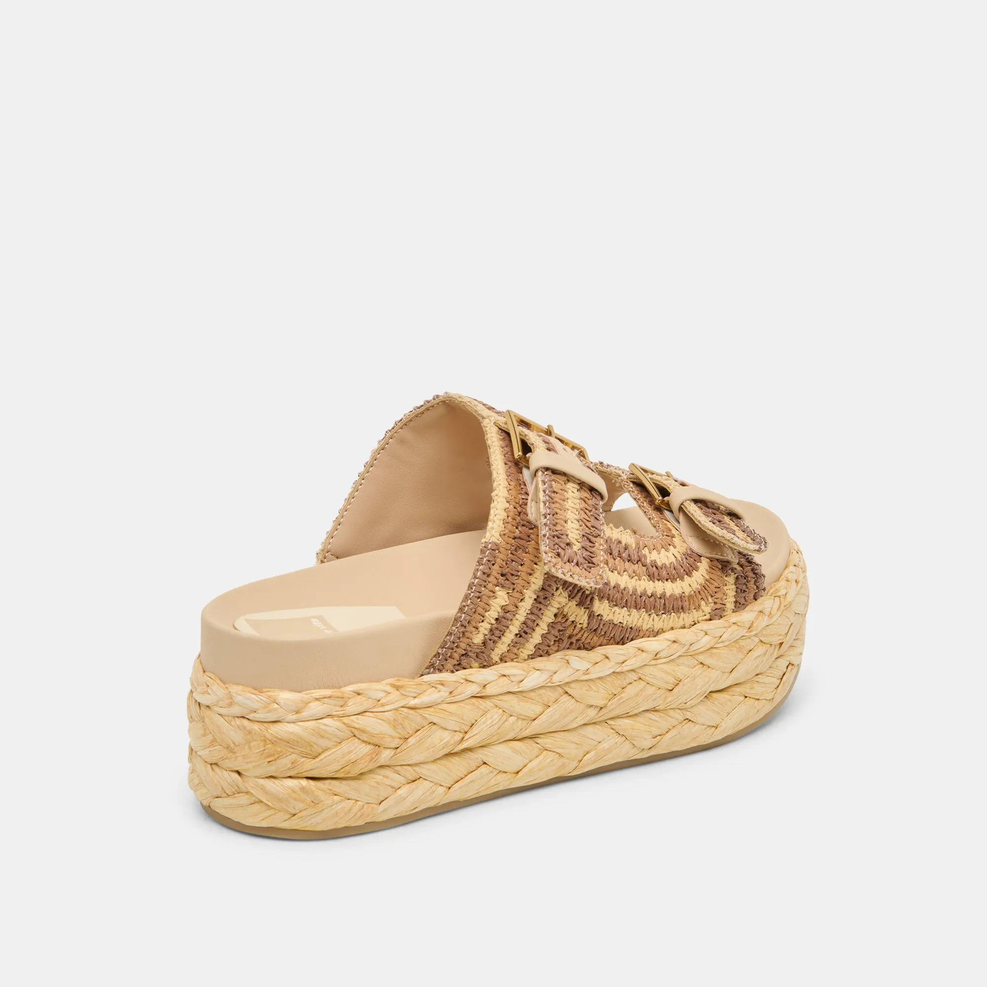 FALYN SANDALS BROWN NATURAL WOVEN RAFFIA Dolce Vita