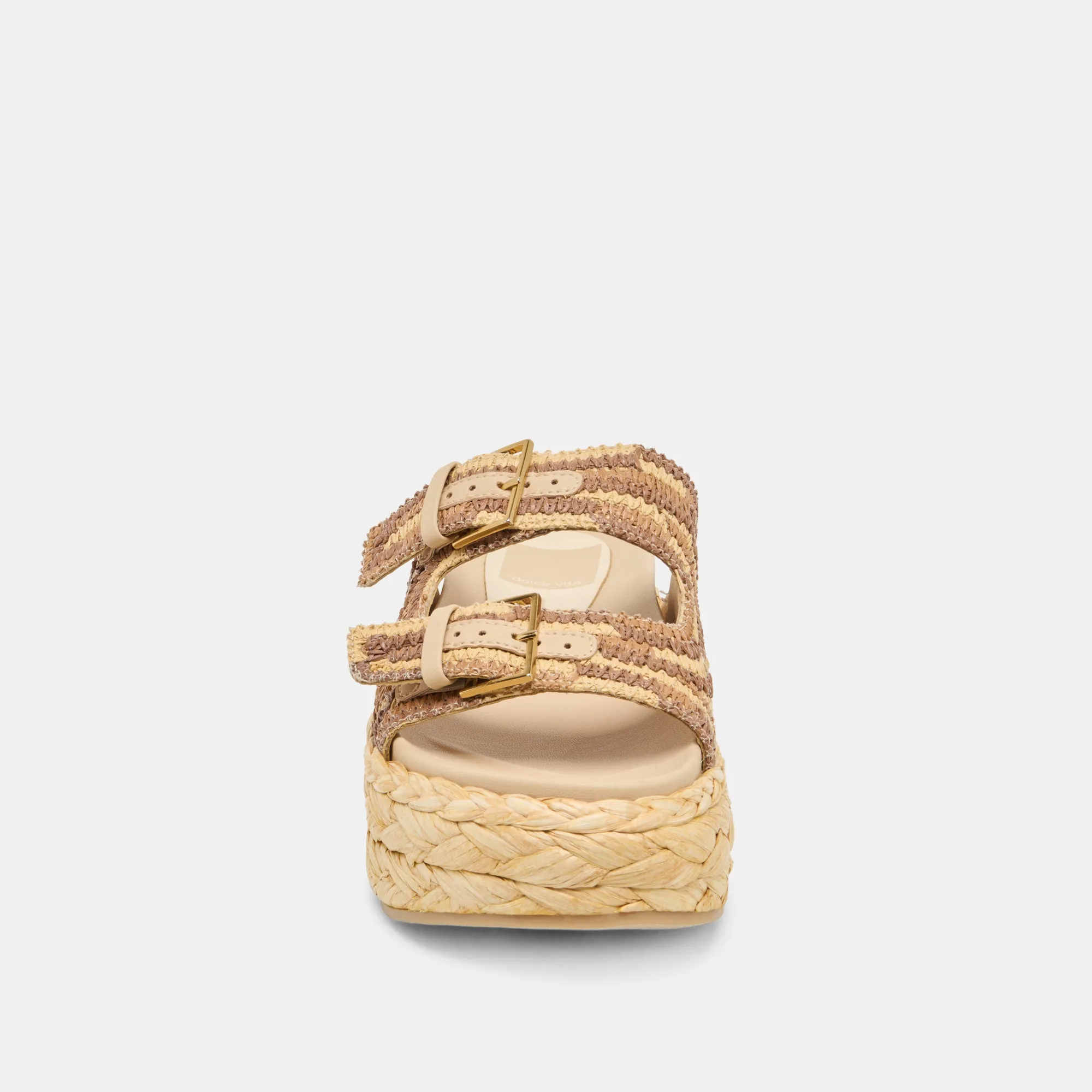 FALYN SANDALS BROWN NATURAL WOVEN RAFFIA Dolce Vita