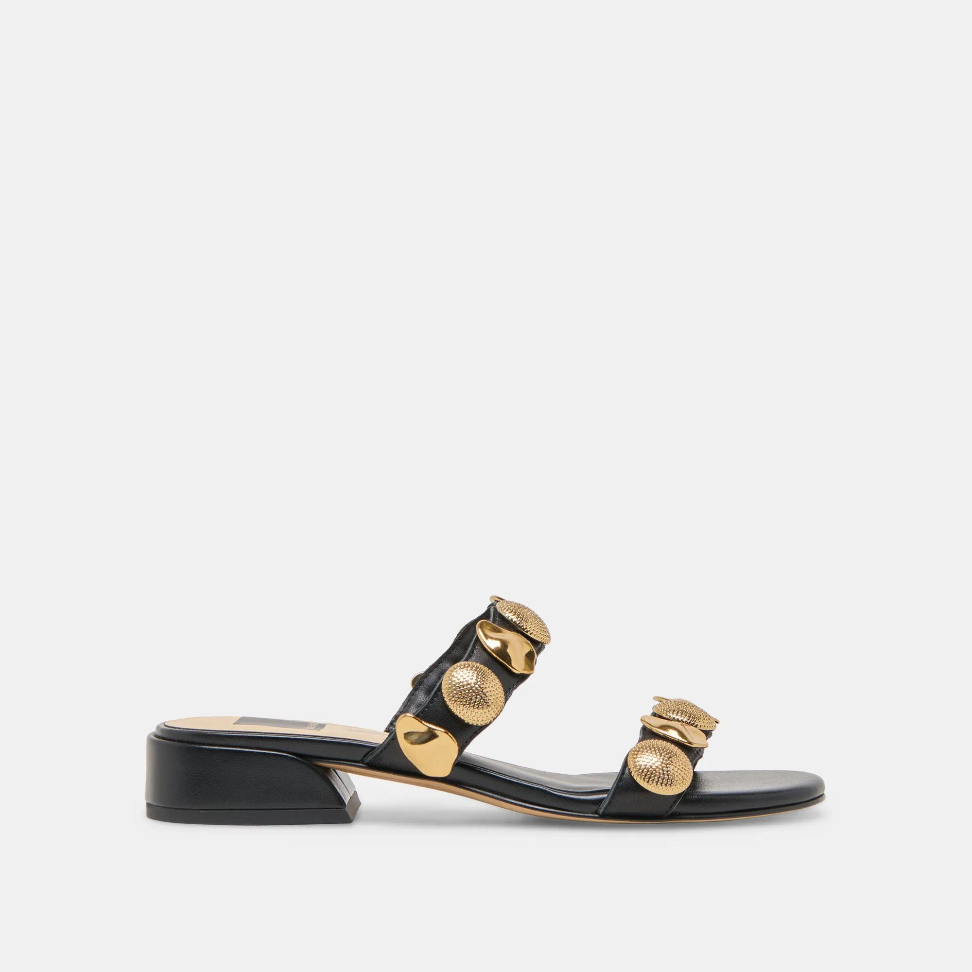 FARROW SANDALS BLACK LEATHER Dolce Vita