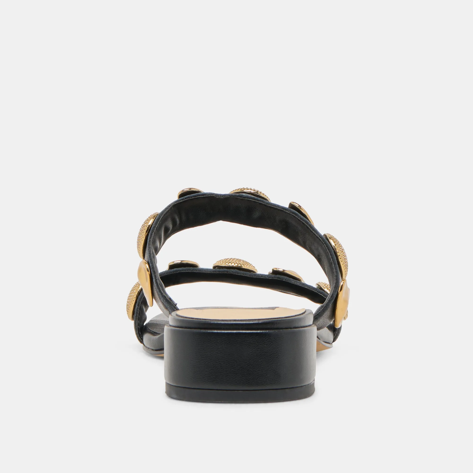 FARROW SANDALS BLACK LEATHER Dolce Vita