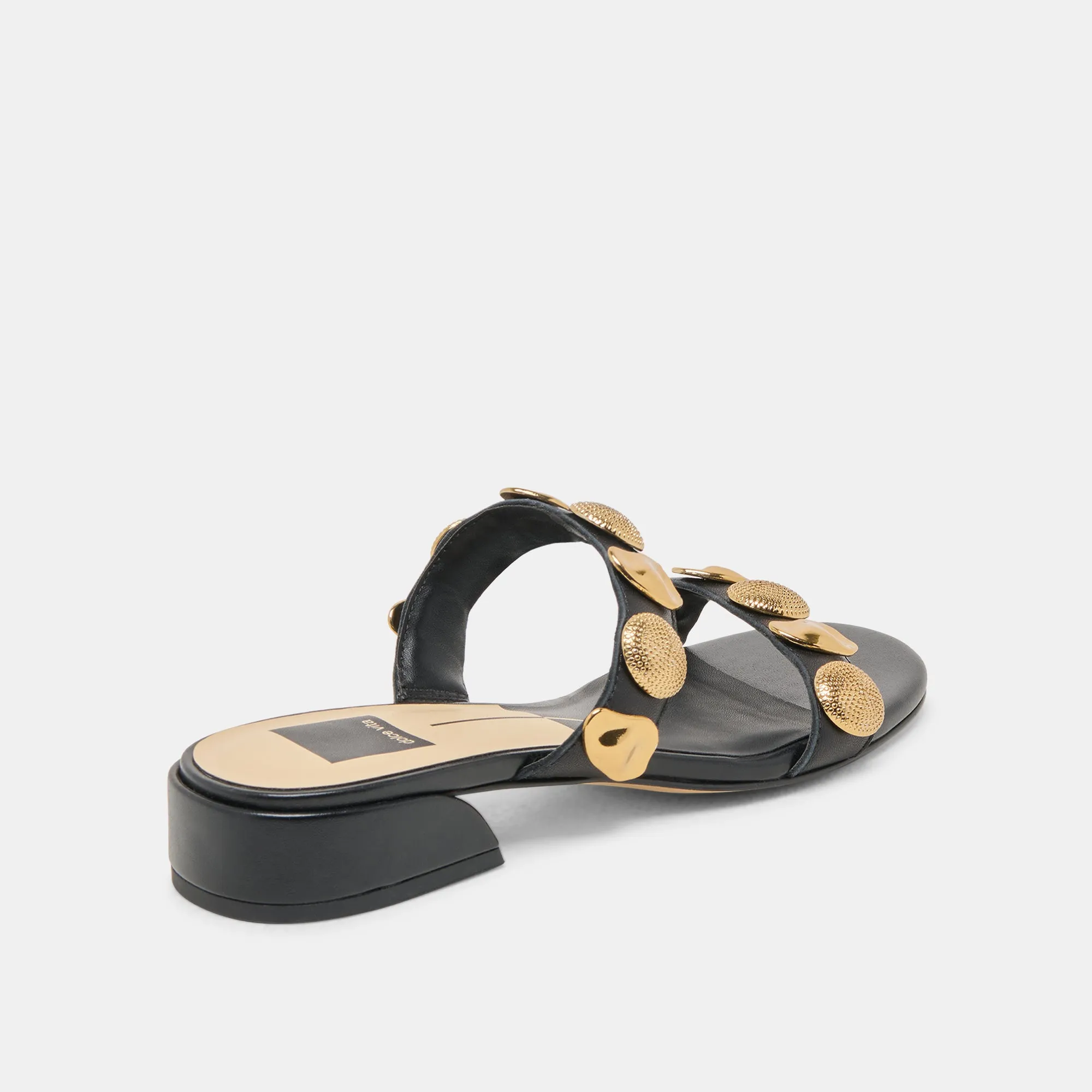 FARROW SANDALS BLACK LEATHER Dolce Vita