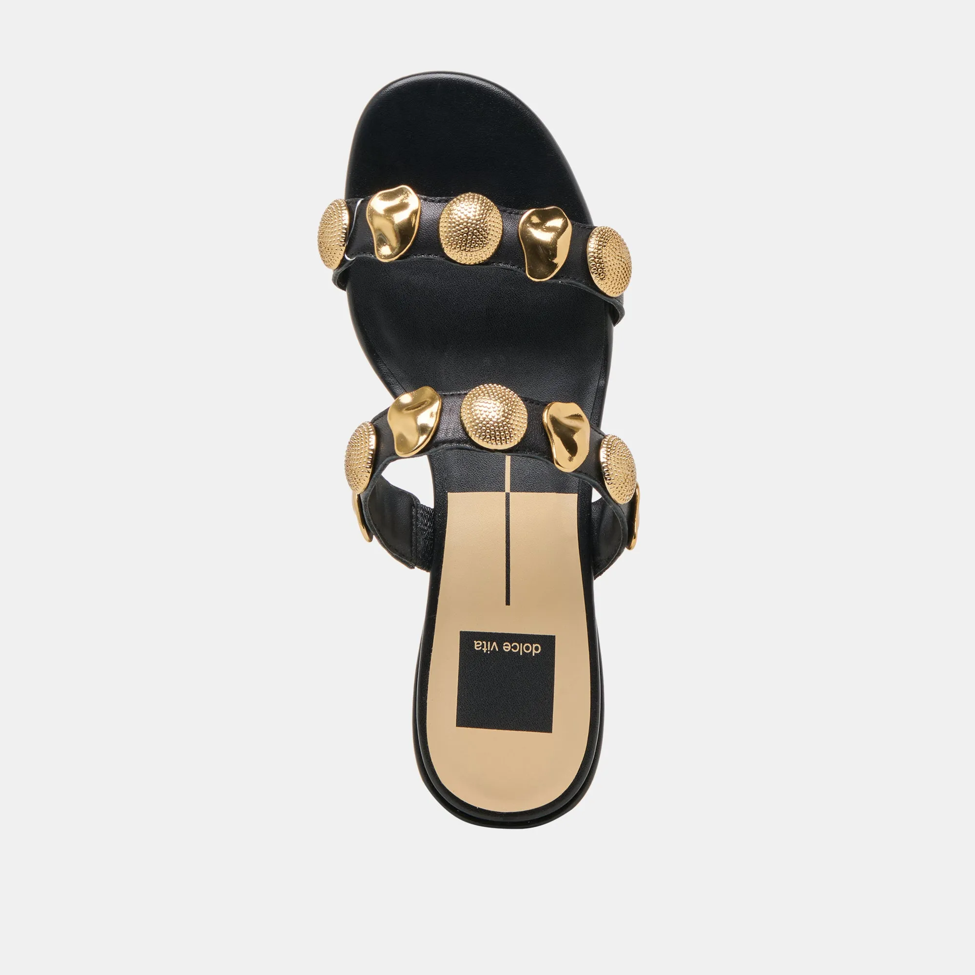 FARROW SANDALS BLACK LEATHER Dolce Vita