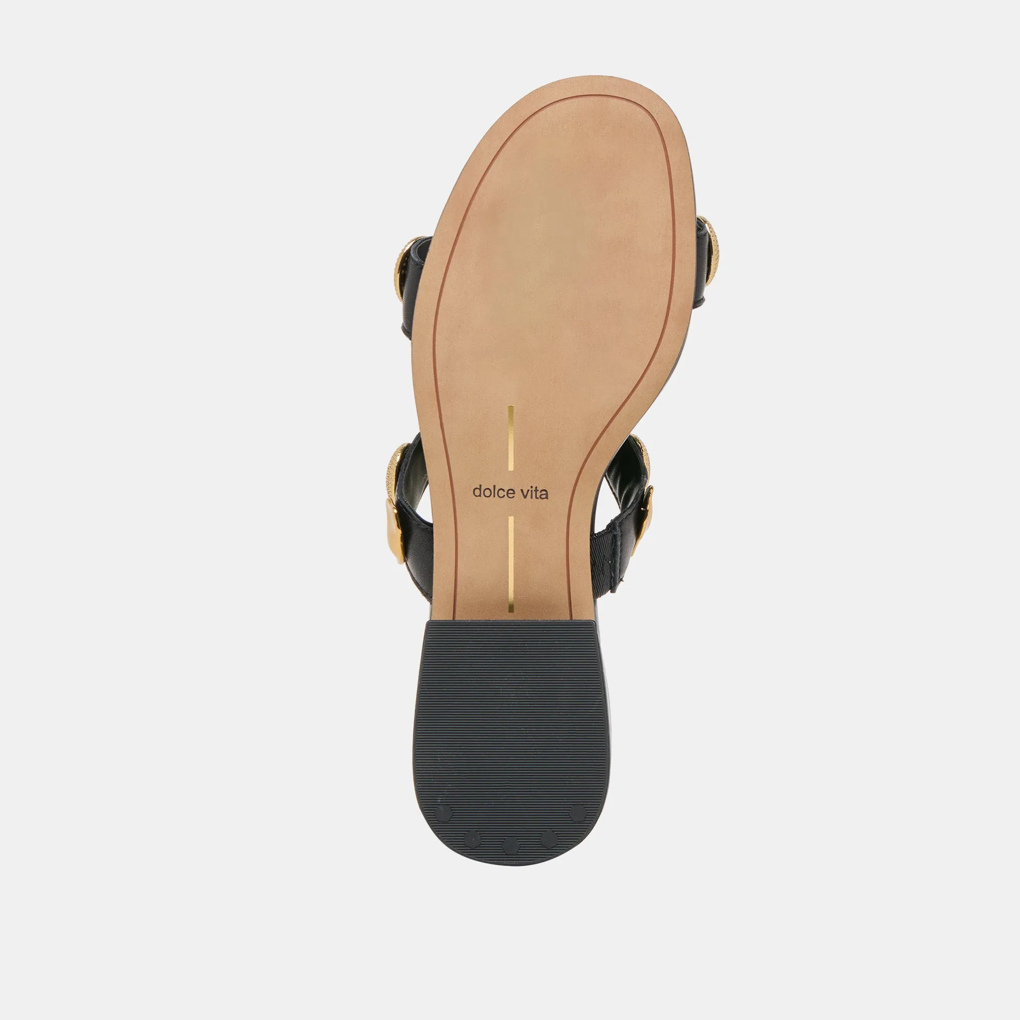 FARROW SANDALS BLACK LEATHER Dolce Vita