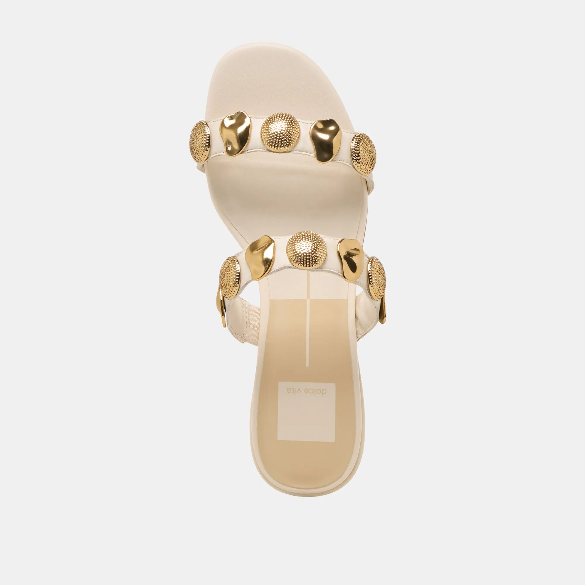 FARROW SANDALS CREME LEATHER Dolce Vita
