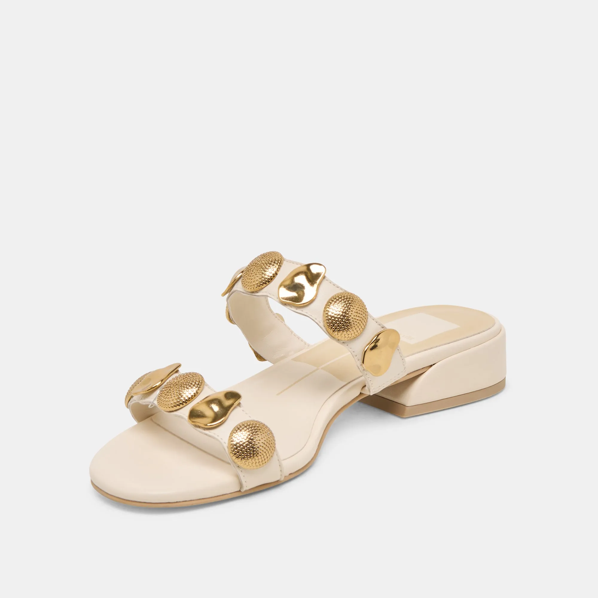 FARROW SANDALS CREME LEATHER Dolce Vita