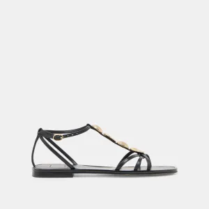 FAUN SANDALS BLACK LEATHER Dolce Vita