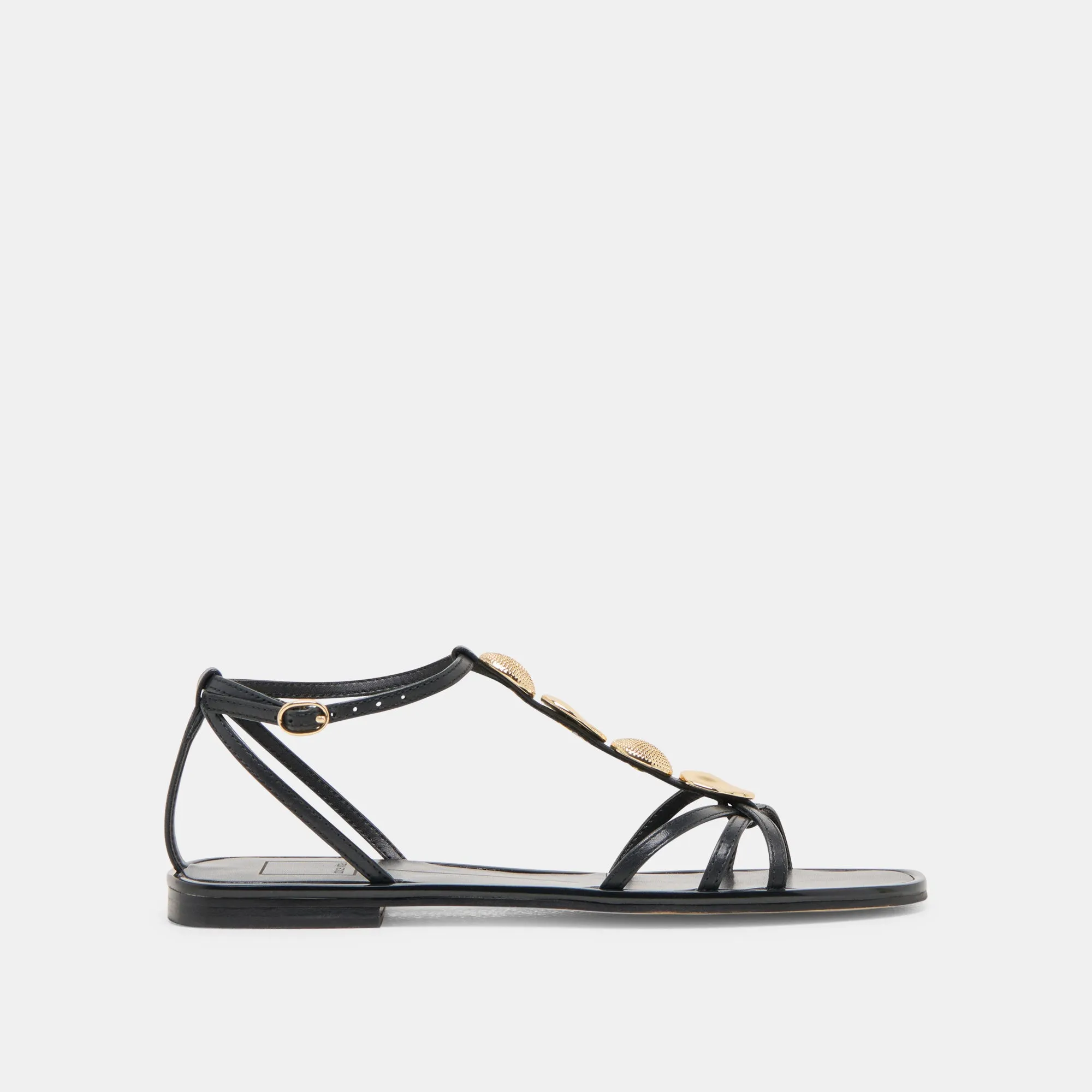 FAUN SANDALS BLACK LEATHER Dolce Vita