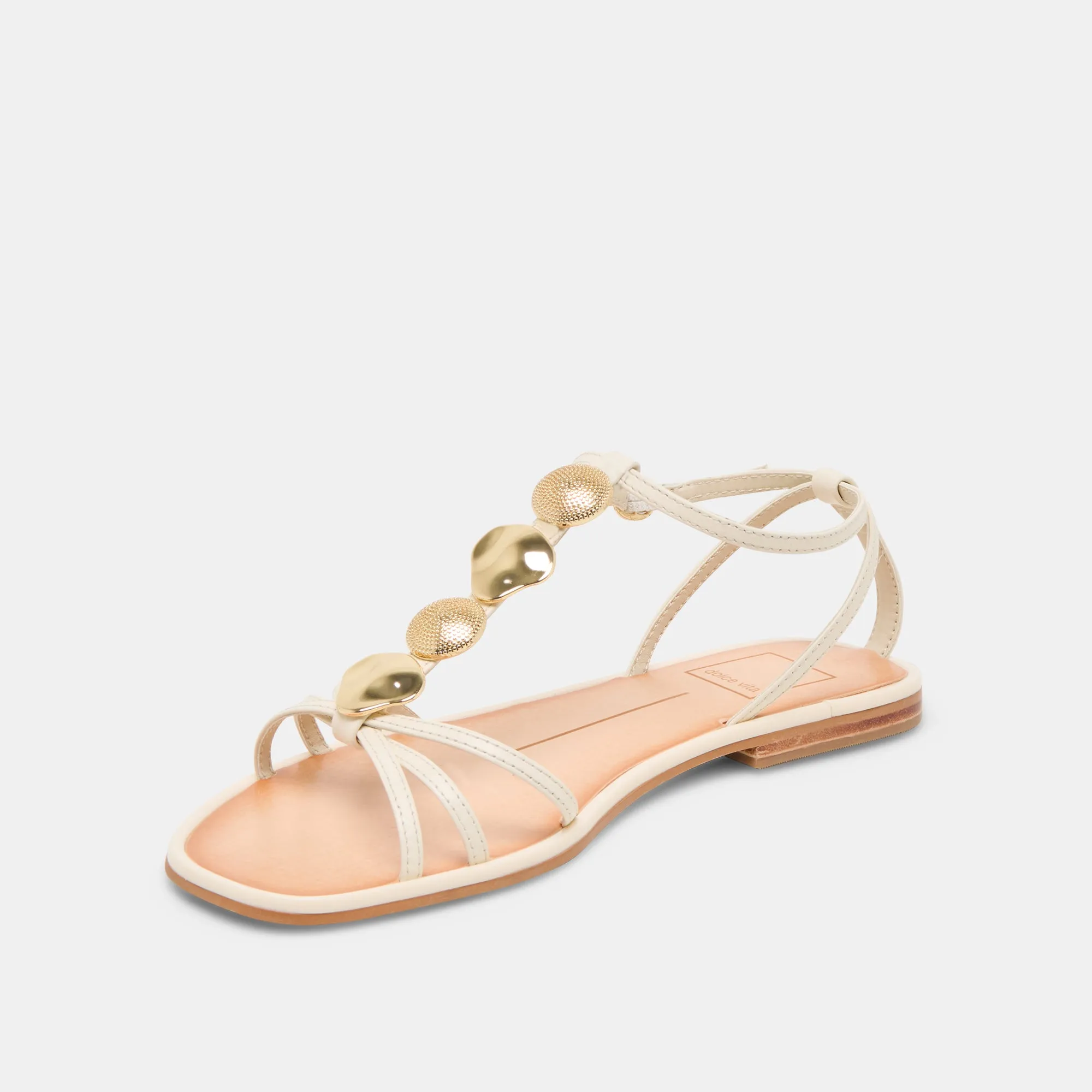 FAUN SANDALS OFF WHITE LEATHER Dolce Vita