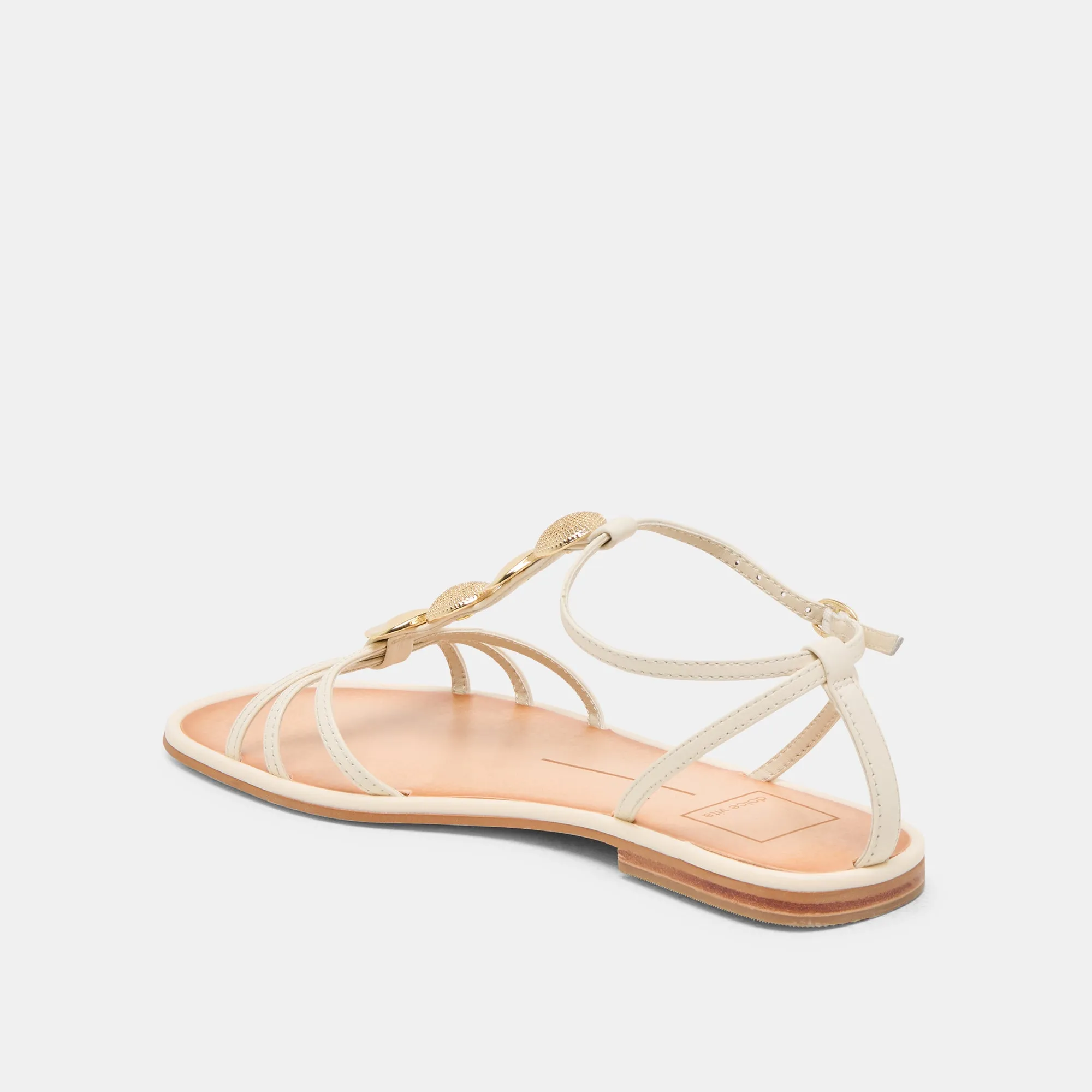FAUN SANDALS OFF WHITE LEATHER Dolce Vita