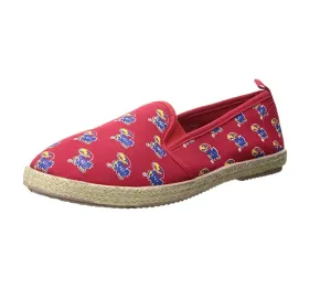 FOCO NCAA Women's Kansas Jayhawks Espadrille Canvas Slip On Shoe
