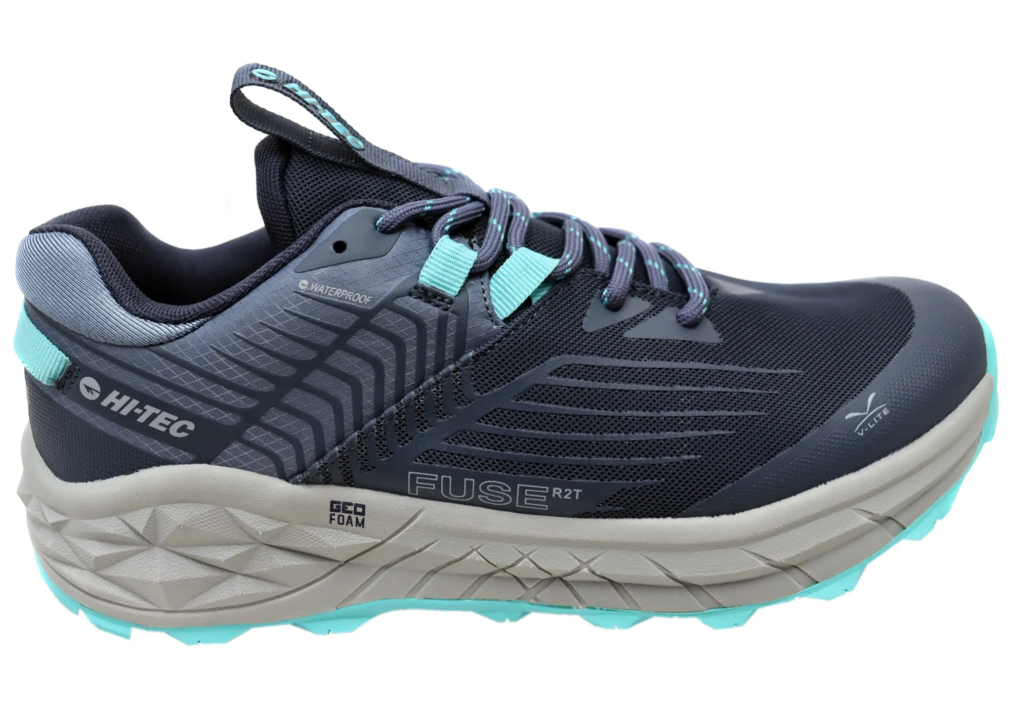 Hi Tec Womens Geo Fuse Low Waterproof Comfortable Hiking Shoes