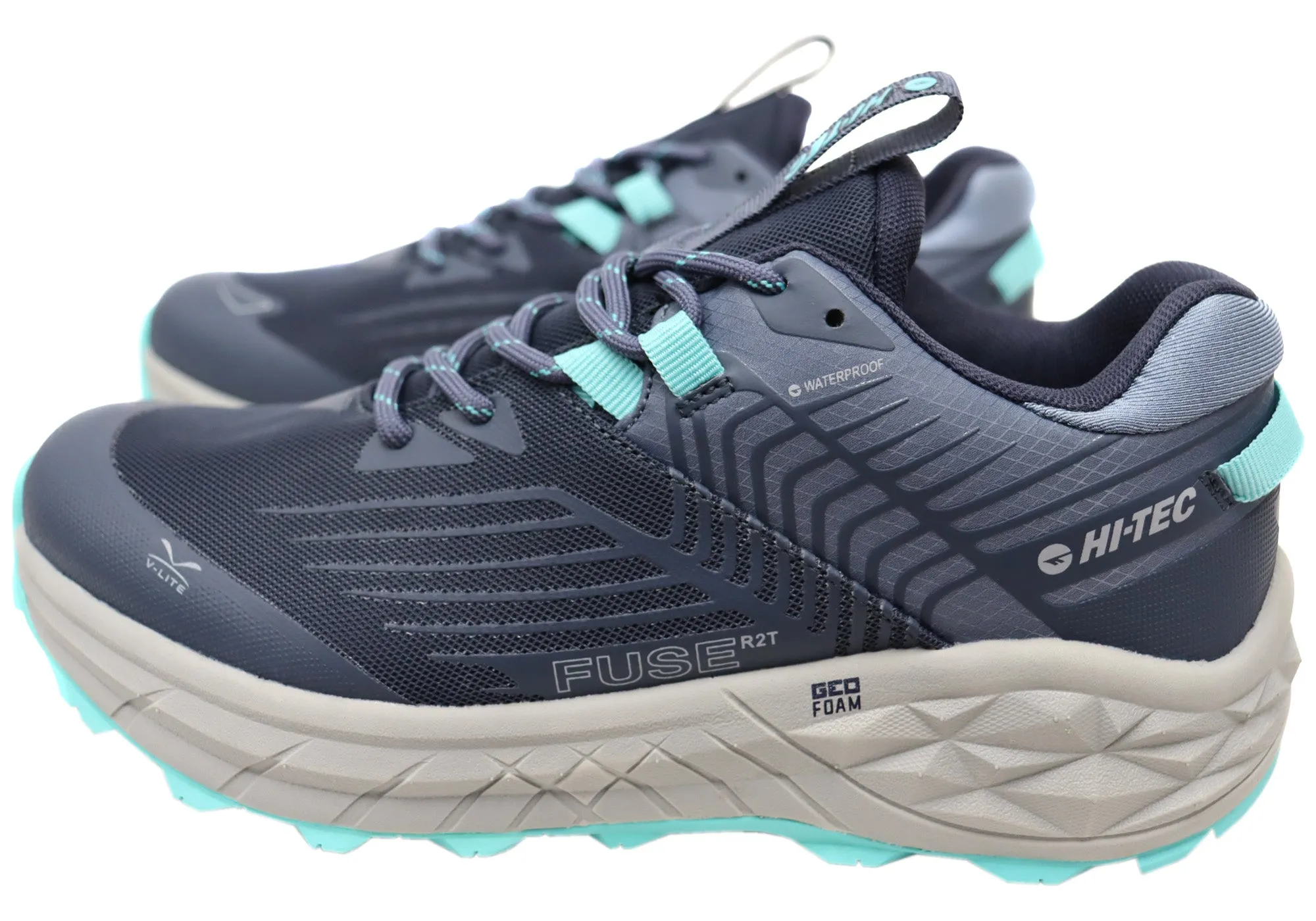 Hi Tec Womens Geo Fuse Low Waterproof Comfortable Hiking Shoes