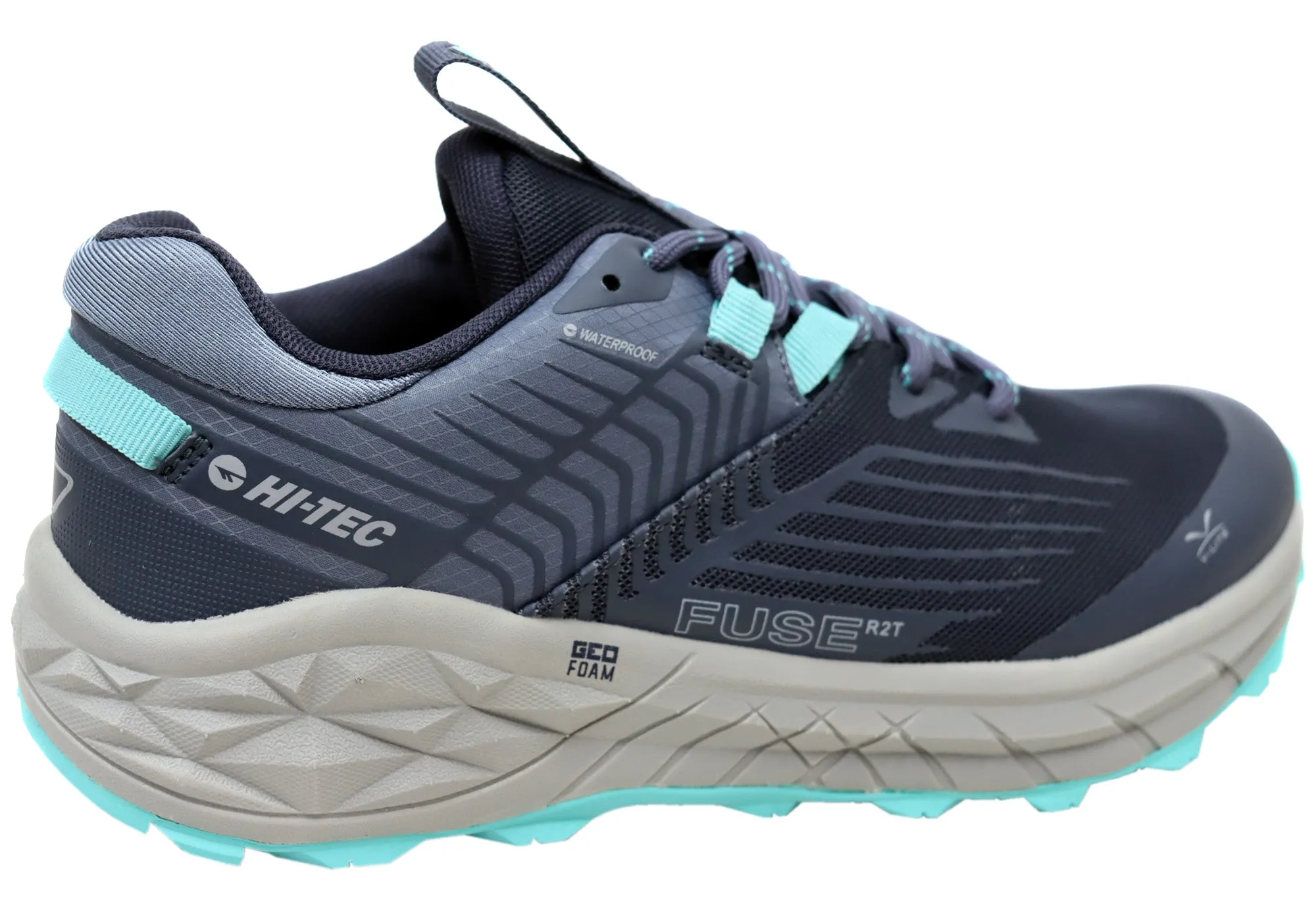 Hi Tec Womens Geo Fuse Low Waterproof Comfortable Hiking Shoes