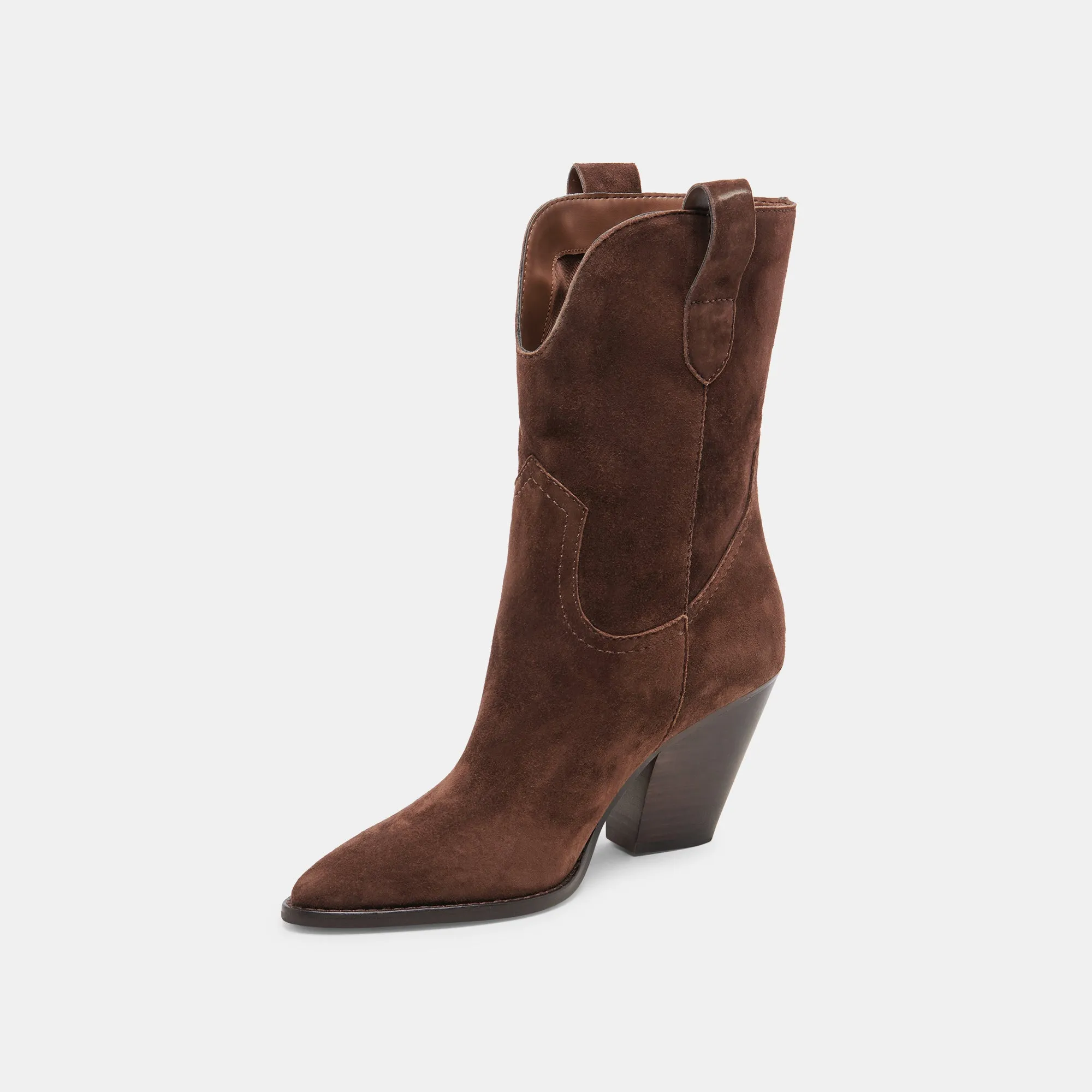 JESSEY BOOTS DK BROWN SUEDE Dolce Vita
