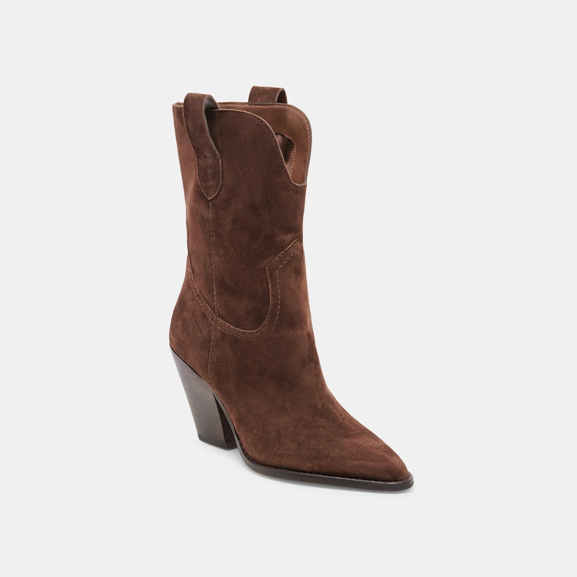JESSEY BOOTS DK BROWN SUEDE Dolce Vita