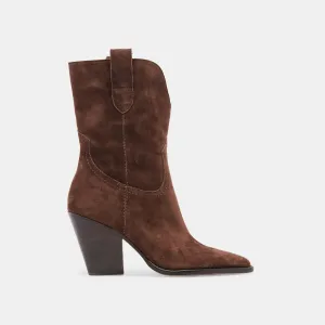 JESSEY BOOTS DK BROWN SUEDE Dolce Vita