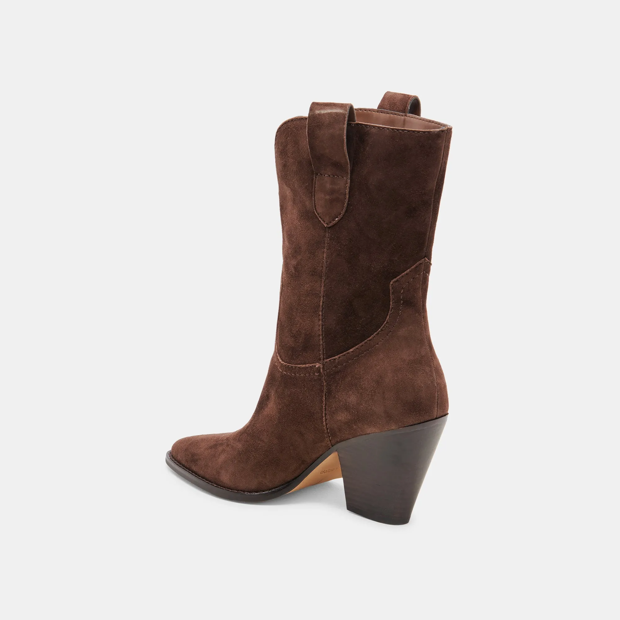 JESSEY BOOTS DK BROWN SUEDE Dolce Vita