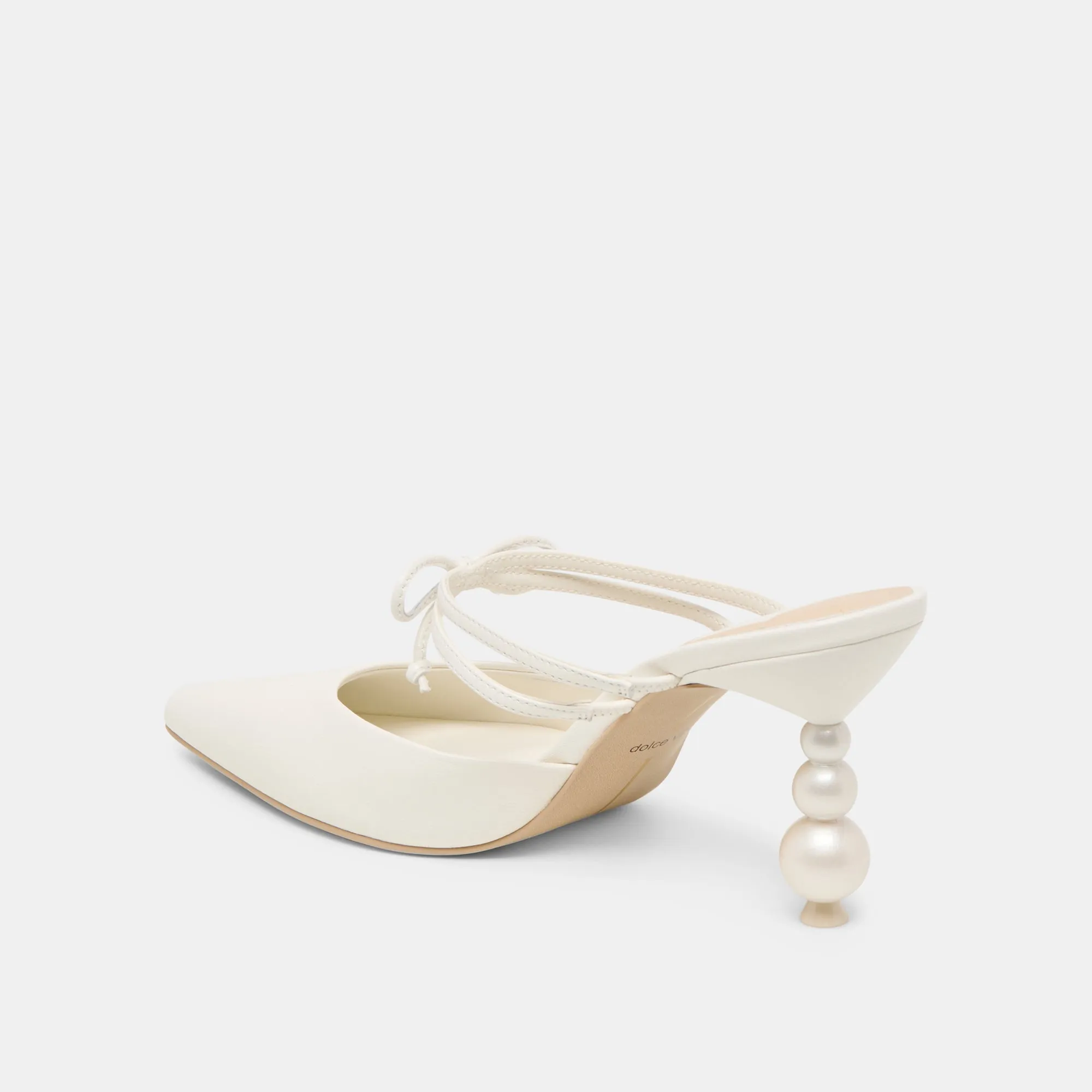 KLAIRE PEARL HEELS TRUE WHITE LEATHER Dolce Vita