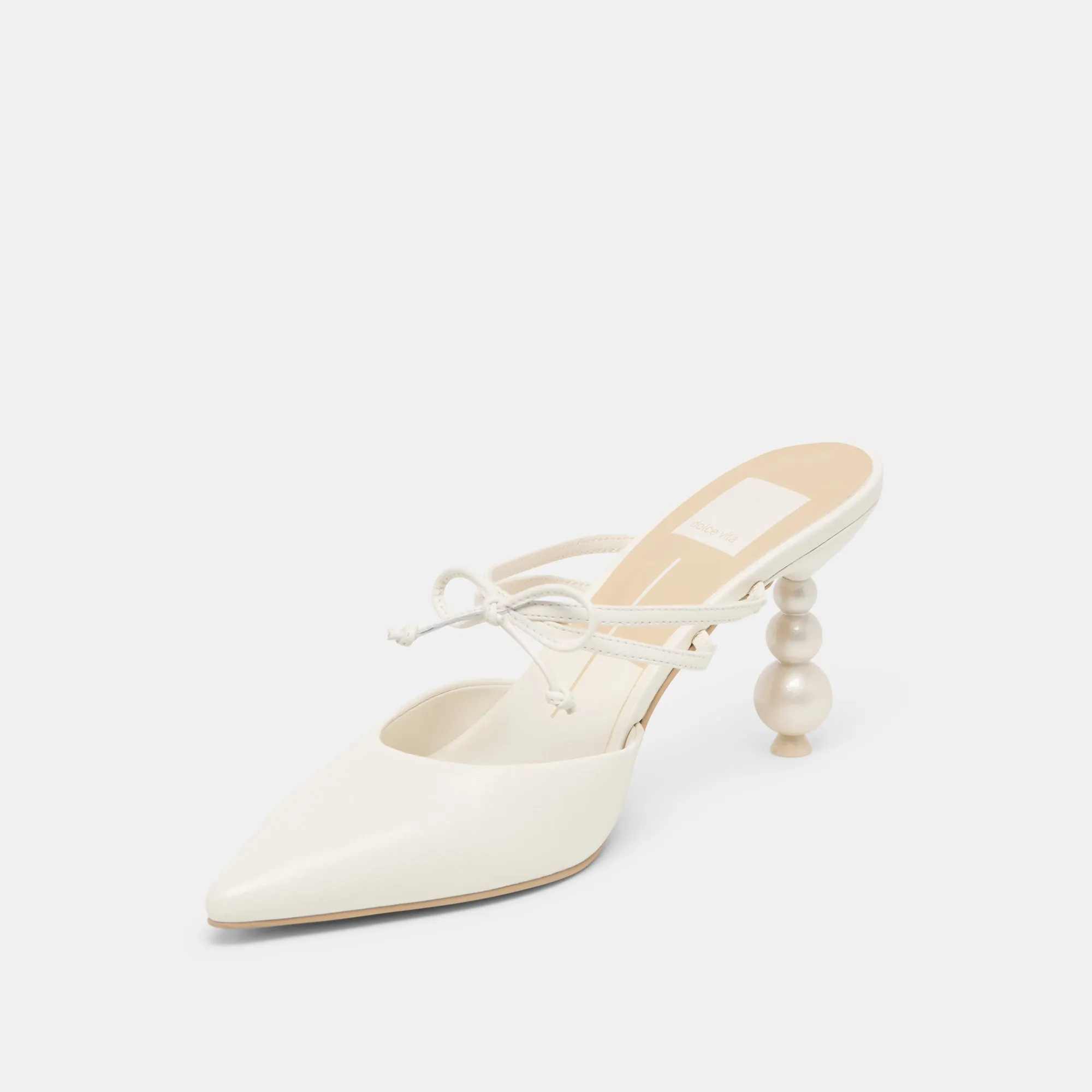 KLAIRE PEARL HEELS TRUE WHITE LEATHER Dolce Vita
