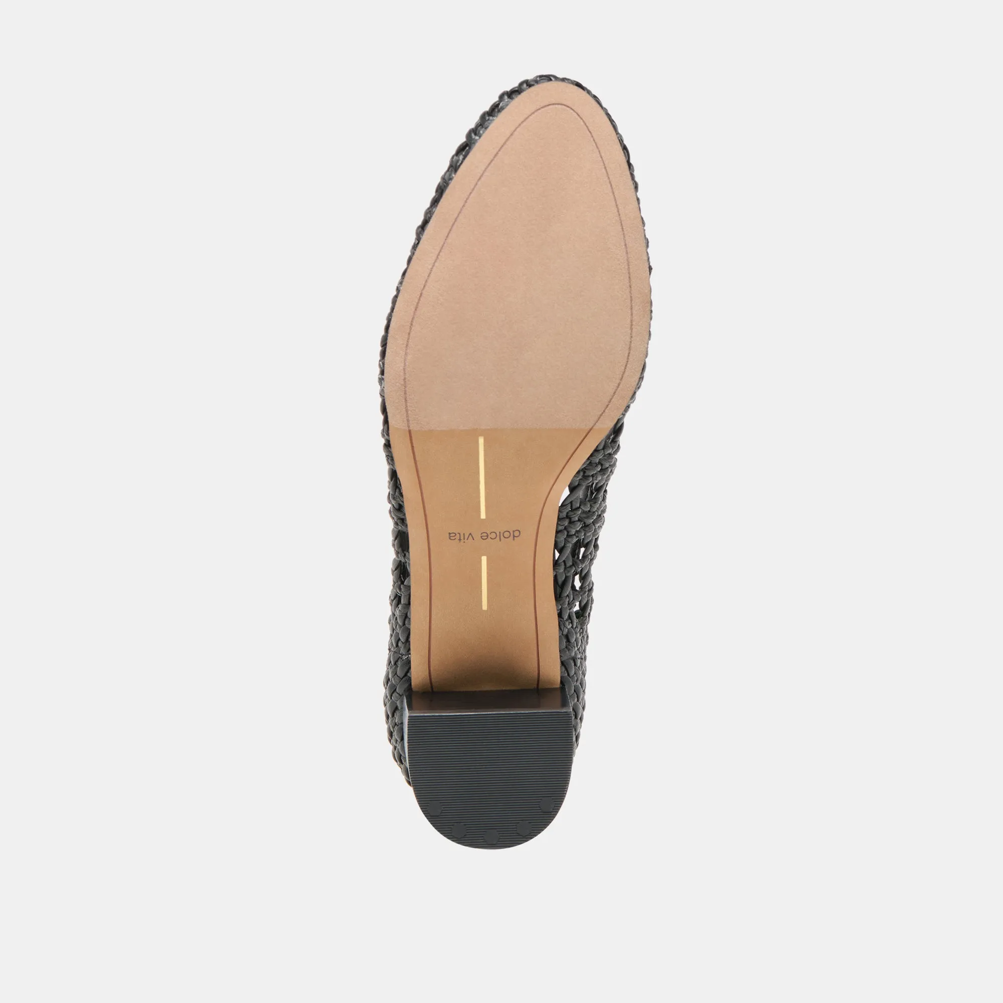 LULA HEELS BLACK WOVEN RAFFIA Dolce Vita