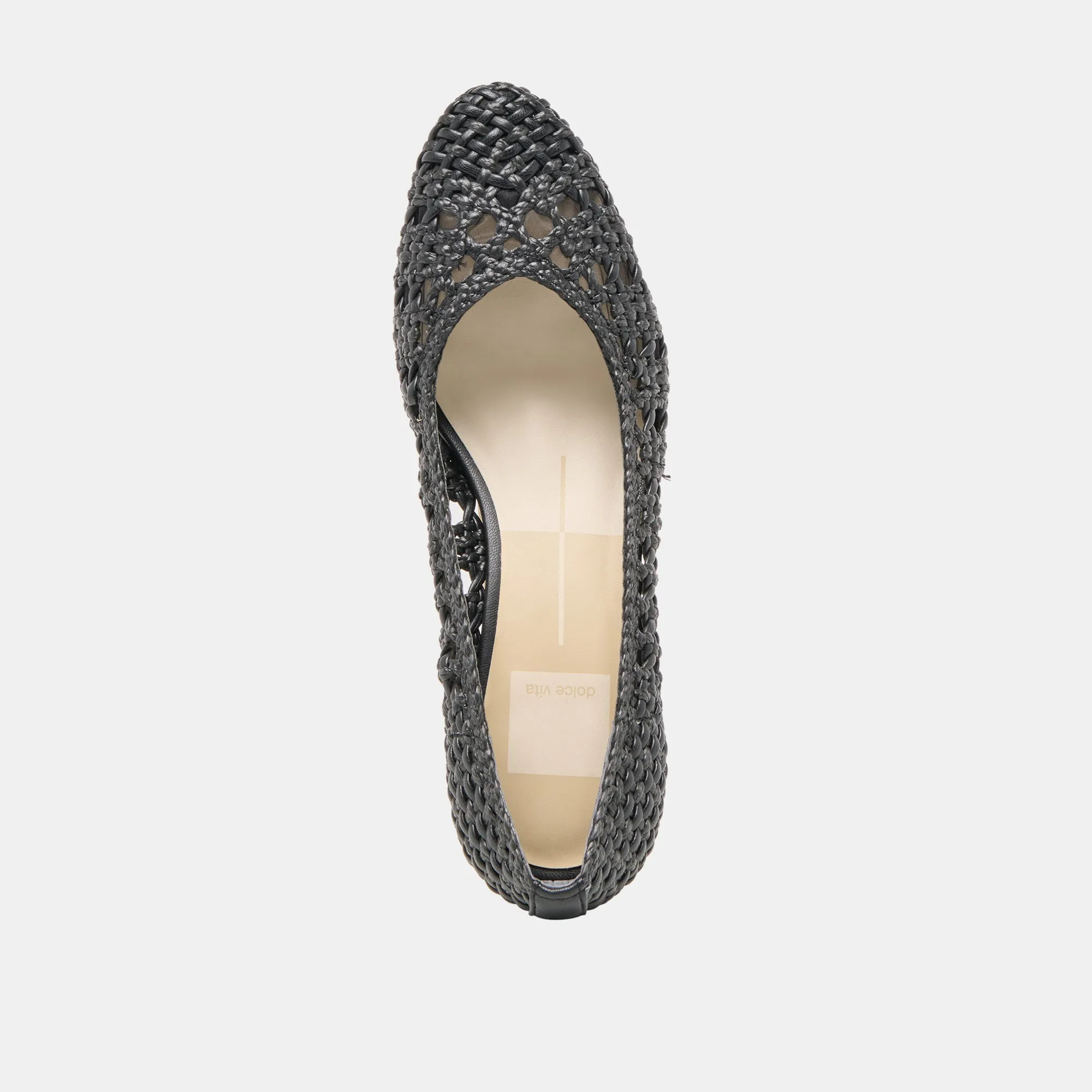 LULA HEELS BLACK WOVEN RAFFIA Dolce Vita