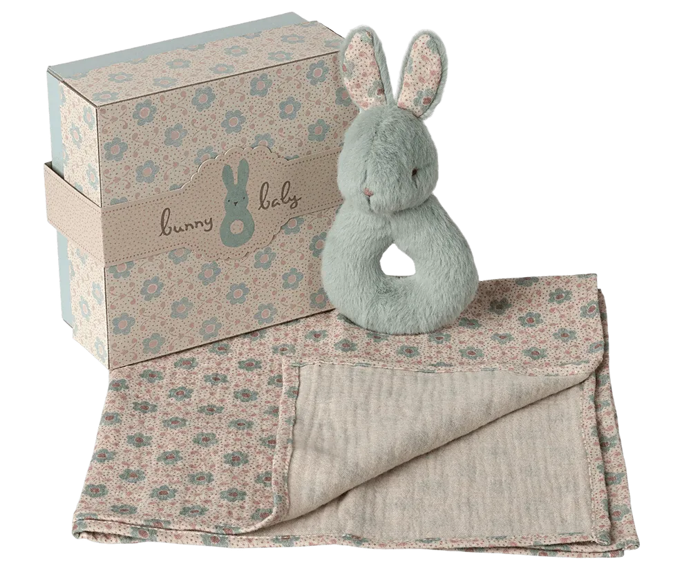 Maileg: Rabbit Rattle Set - Mint