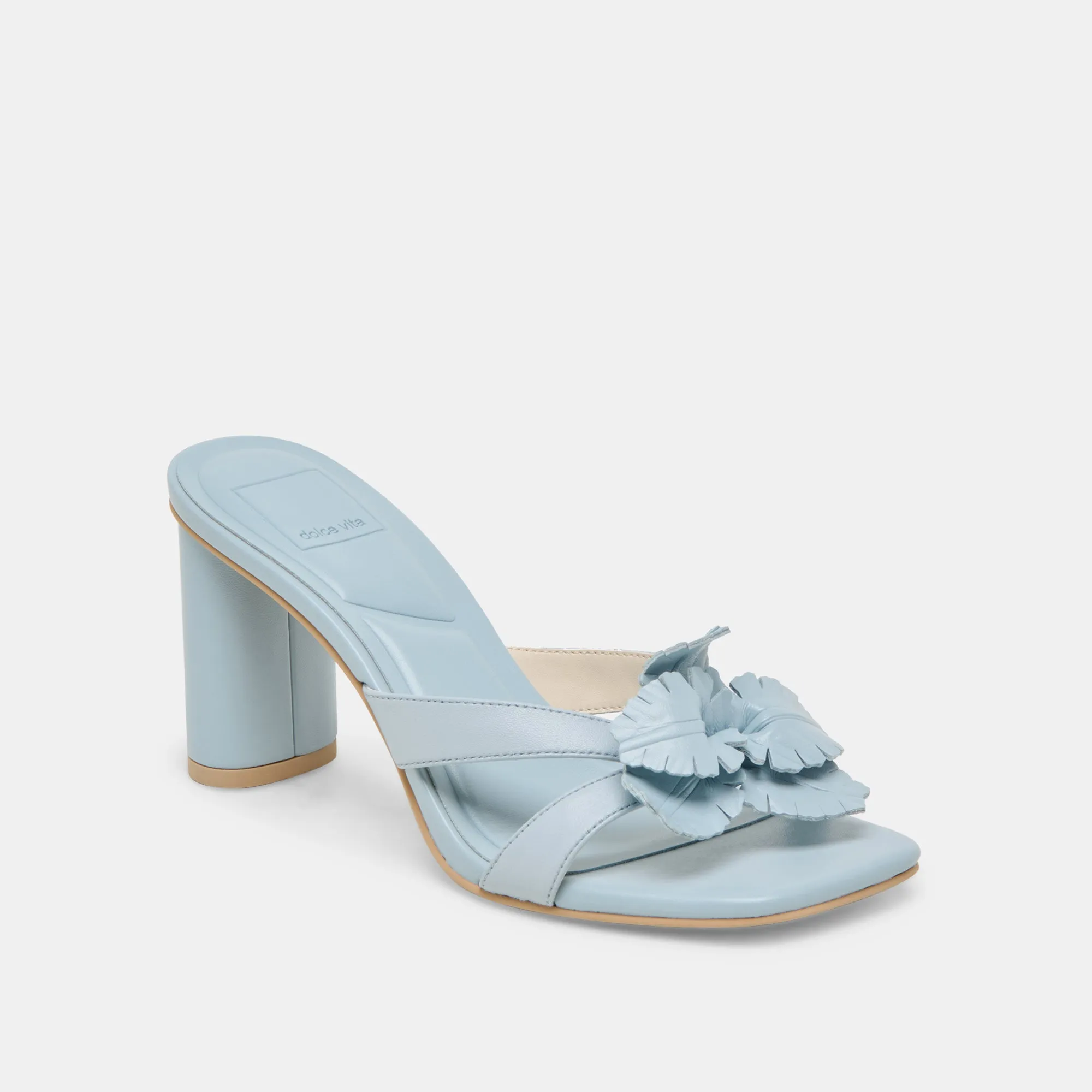 NIKIL HEELS LIGHT BLUE LEATHER Dolce Vita
