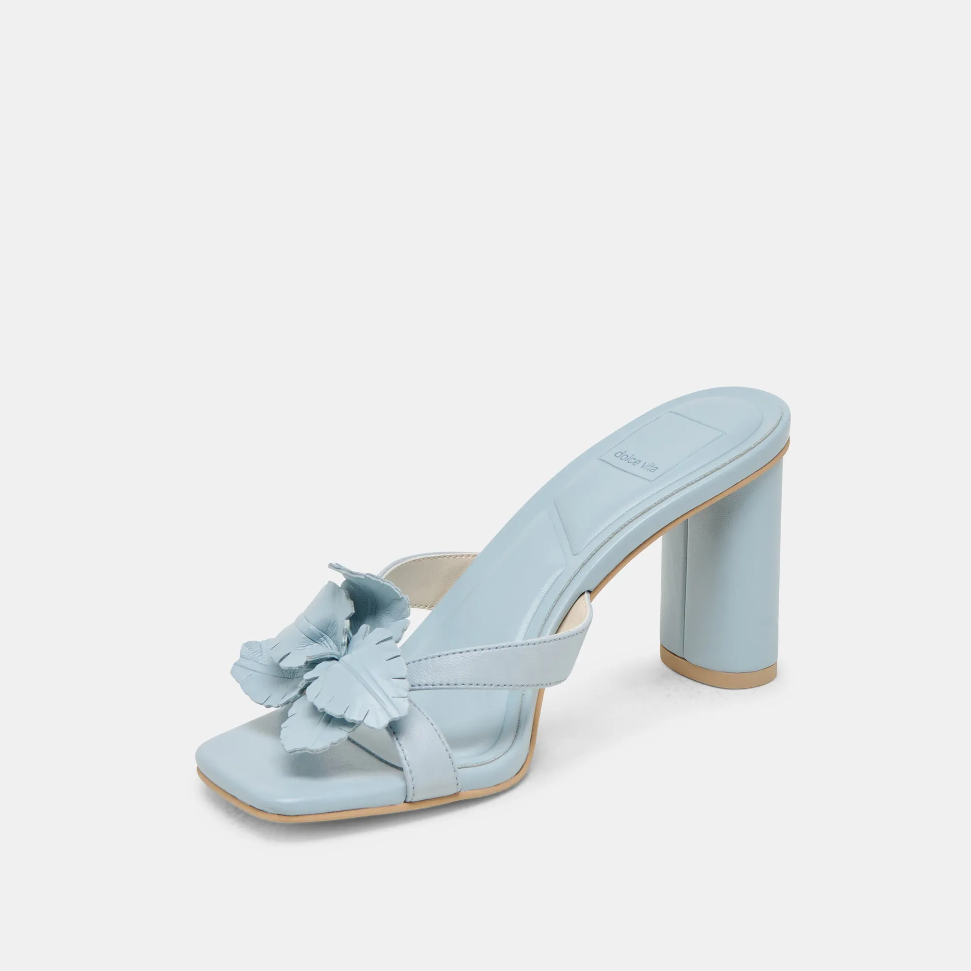 NIKIL HEELS LIGHT BLUE LEATHER Dolce Vita