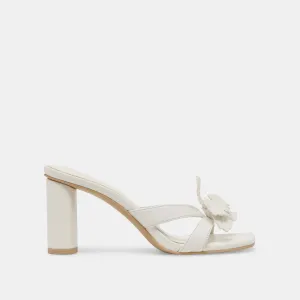 NIKIL HEELS WHITE LEATHER Dolce Vita