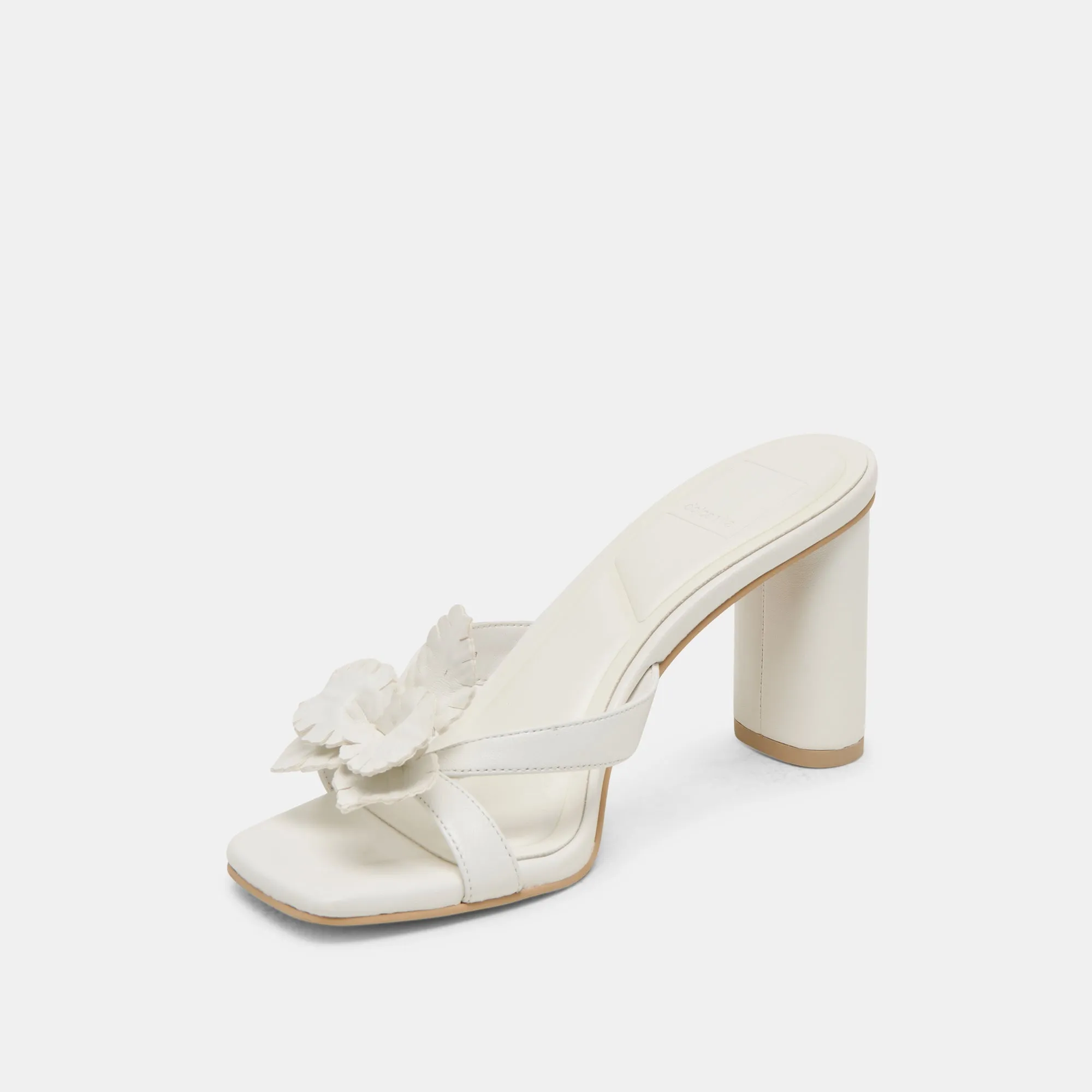 NIKIL HEELS WHITE LEATHER Dolce Vita