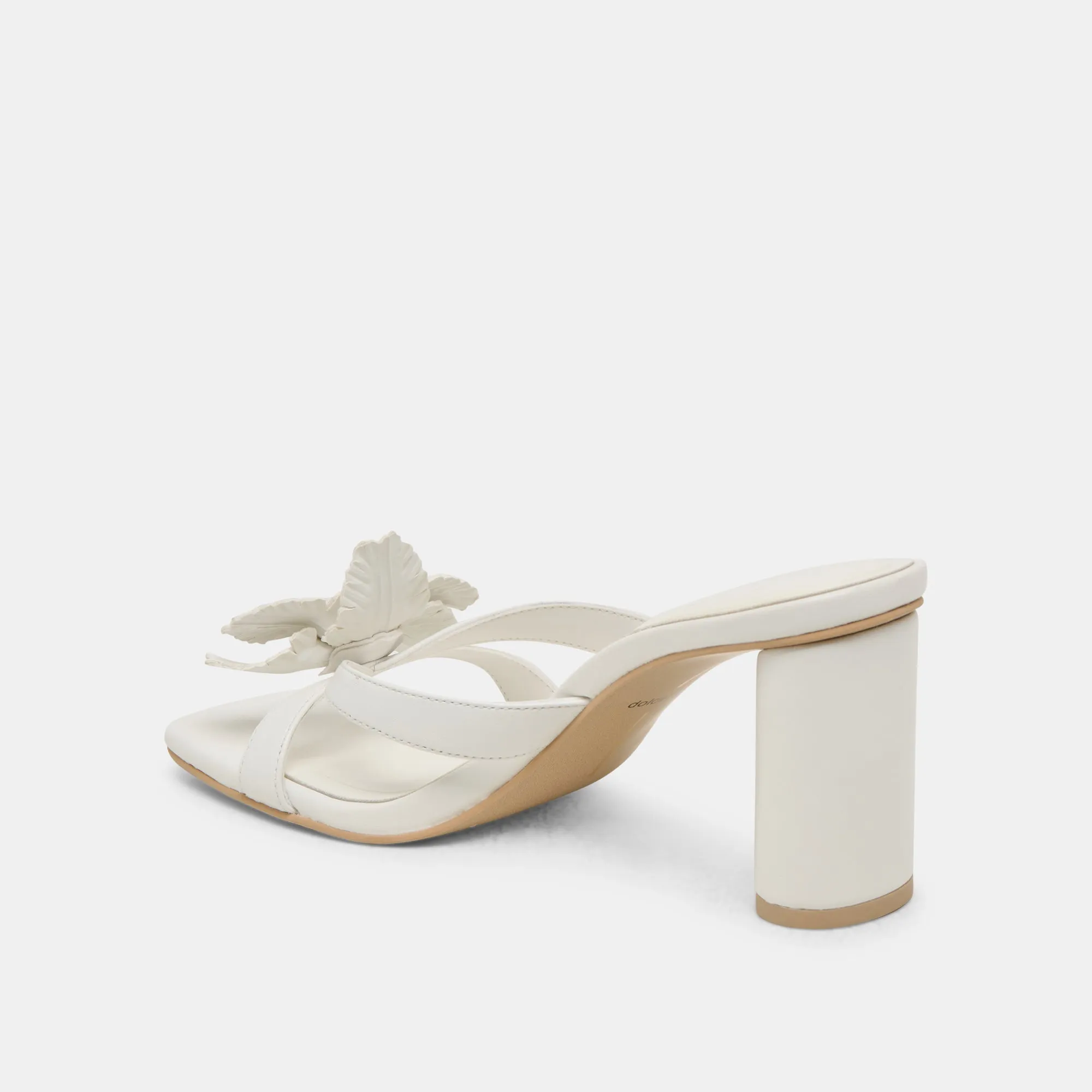 NIKIL HEELS WHITE LEATHER Dolce Vita