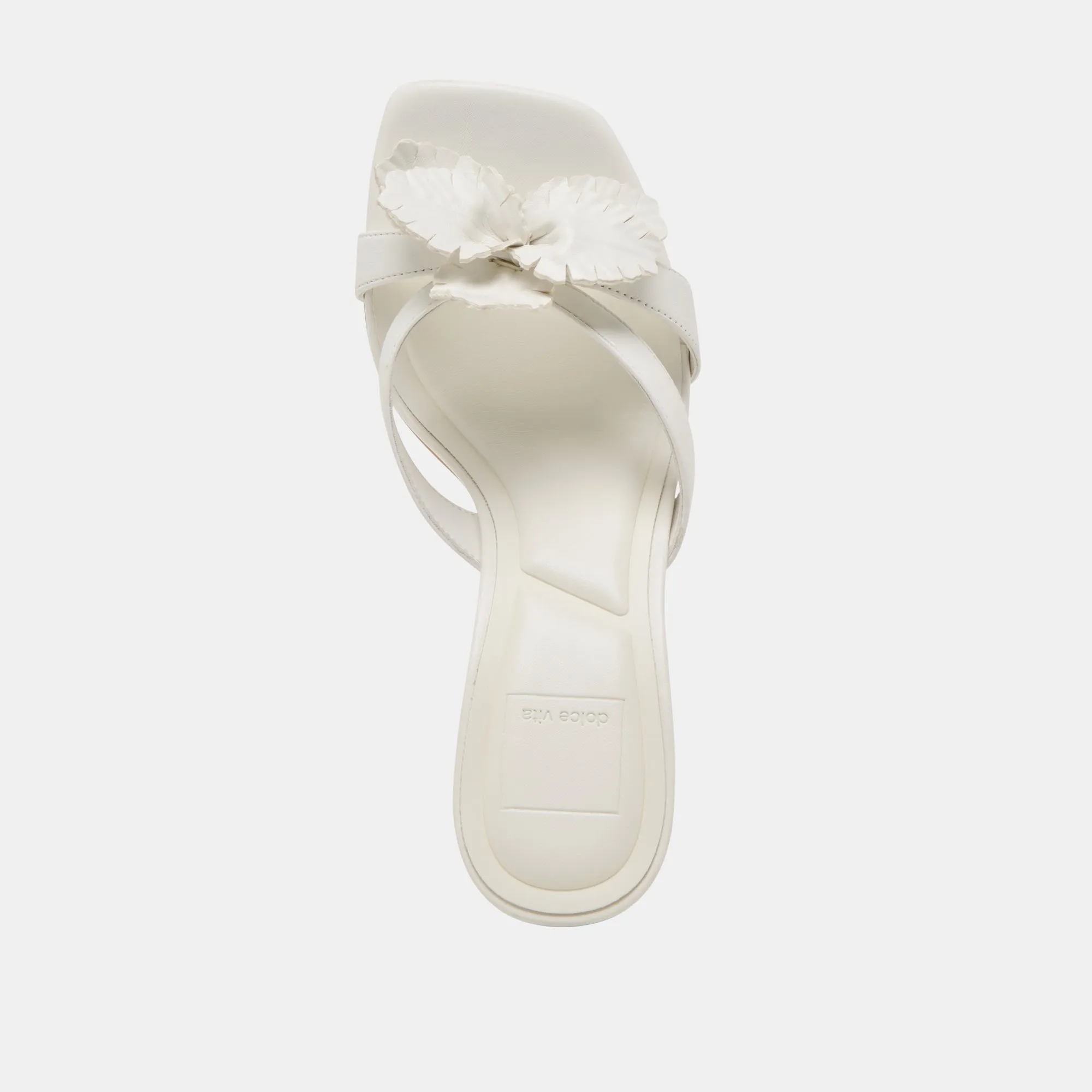 NIKIL HEELS WHITE LEATHER Dolce Vita