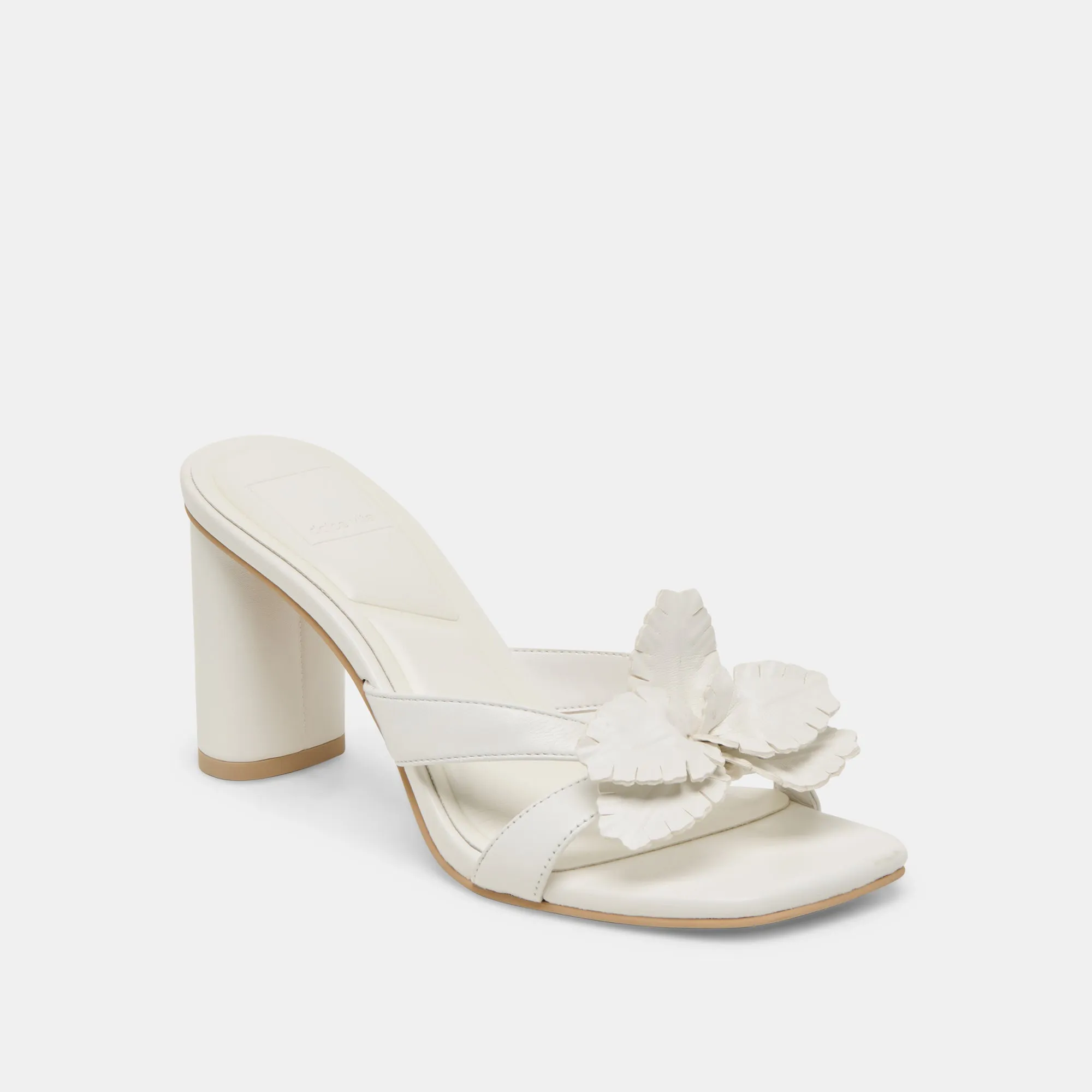 NIKIL HEELS WHITE LEATHER Dolce Vita