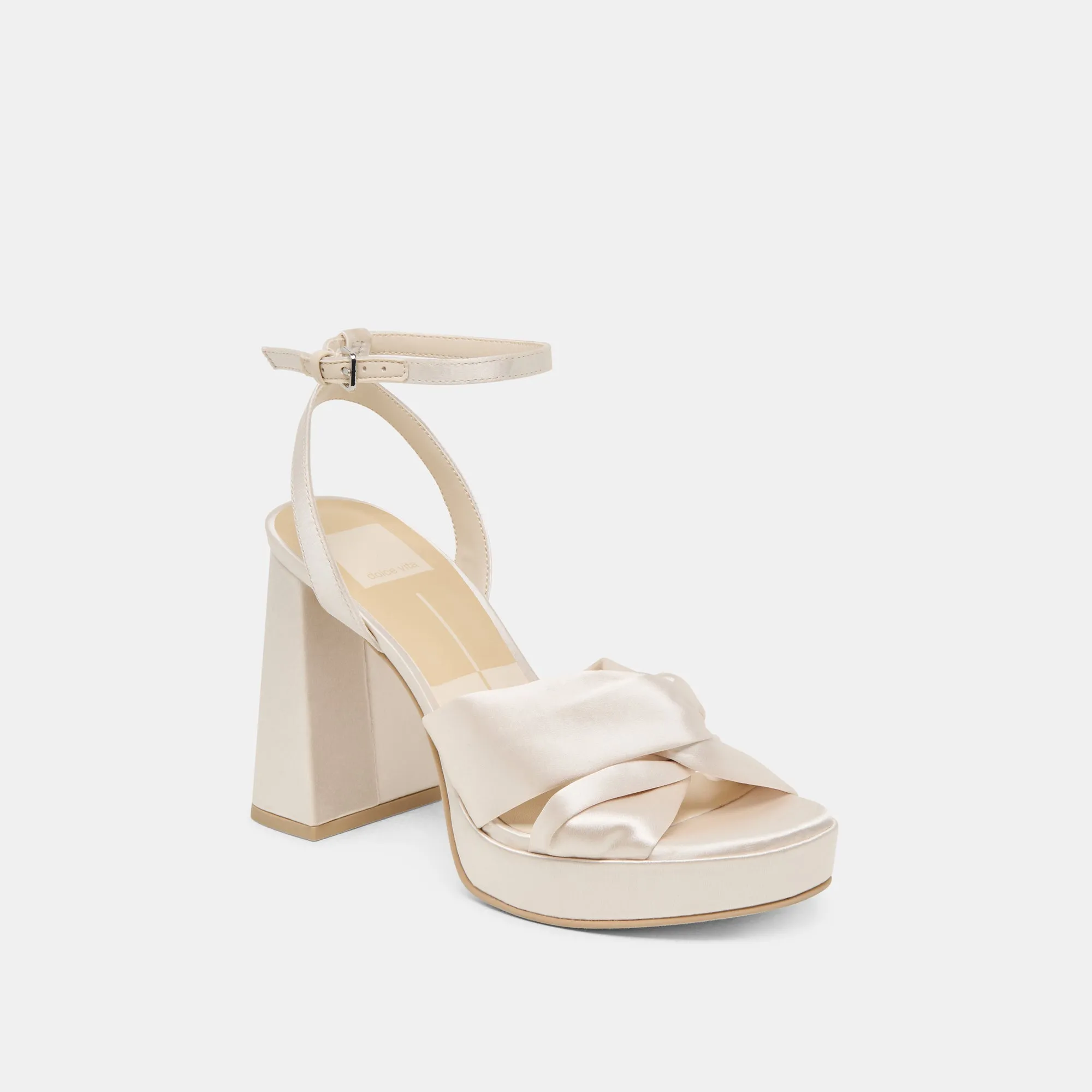 PARLO HEELS IVORY SATIN Dolce Vita
