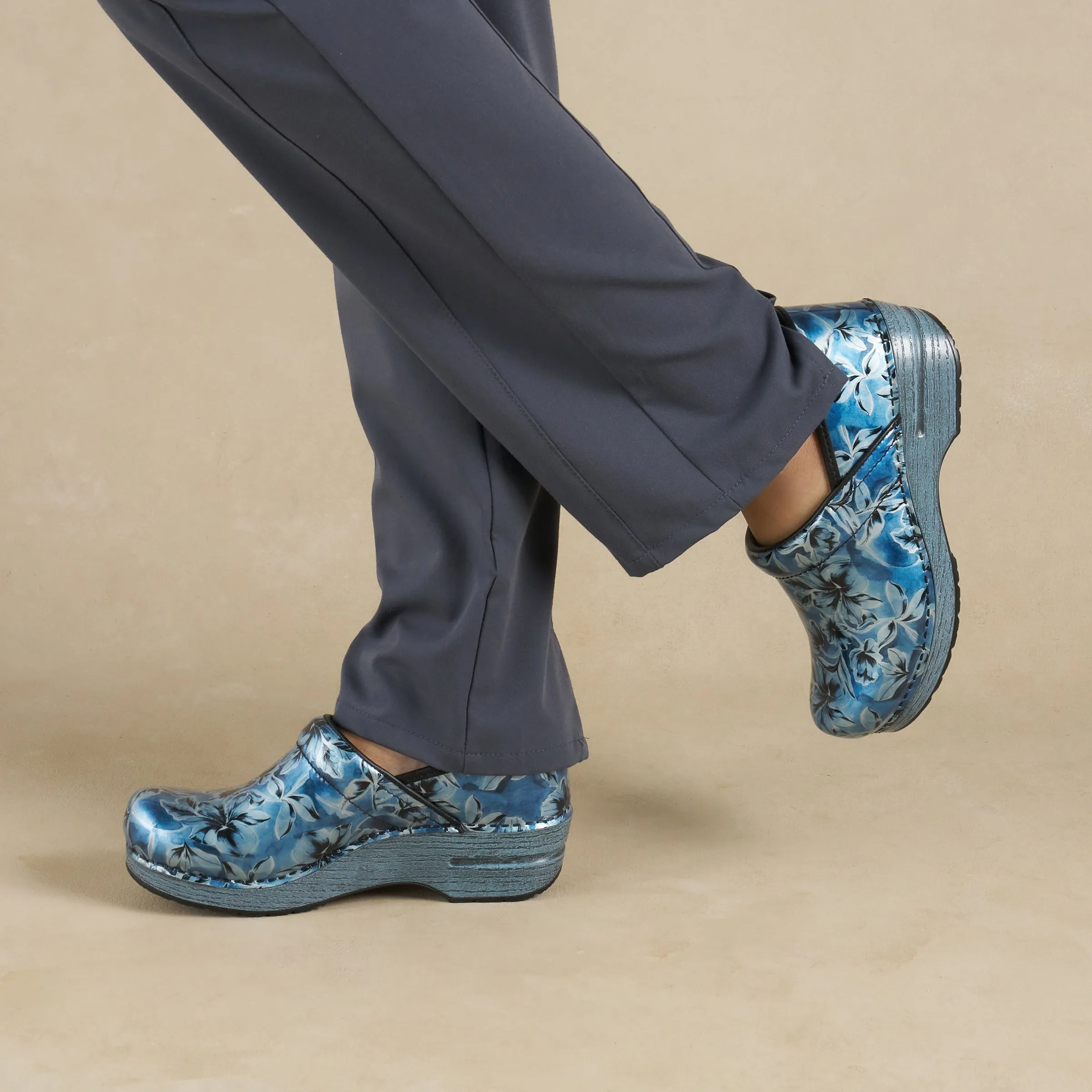 Professional Blue Vine Patent Dansko